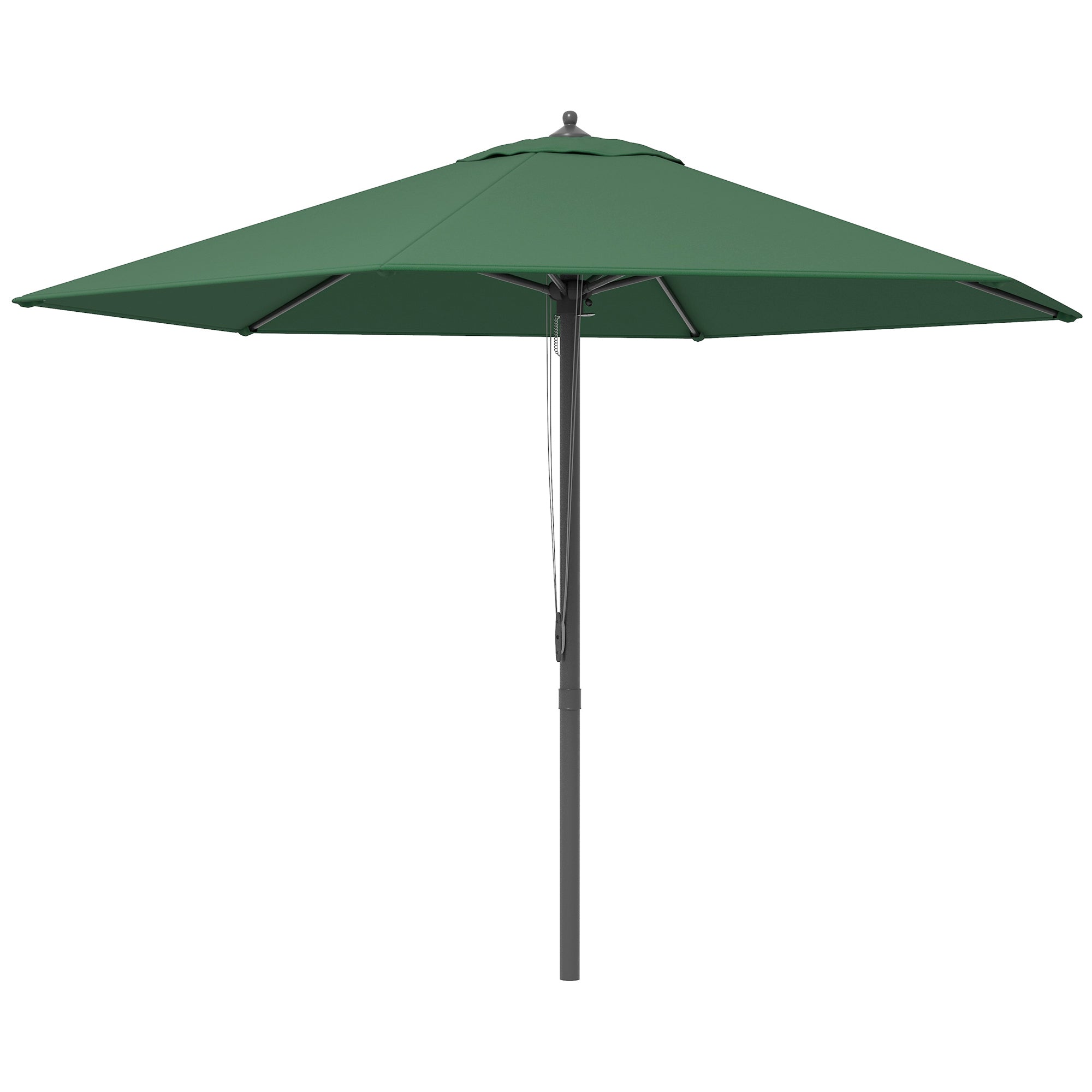 Garden Parasol Umbrella, 2.8m Round Market Sun Shade Canopy, Green