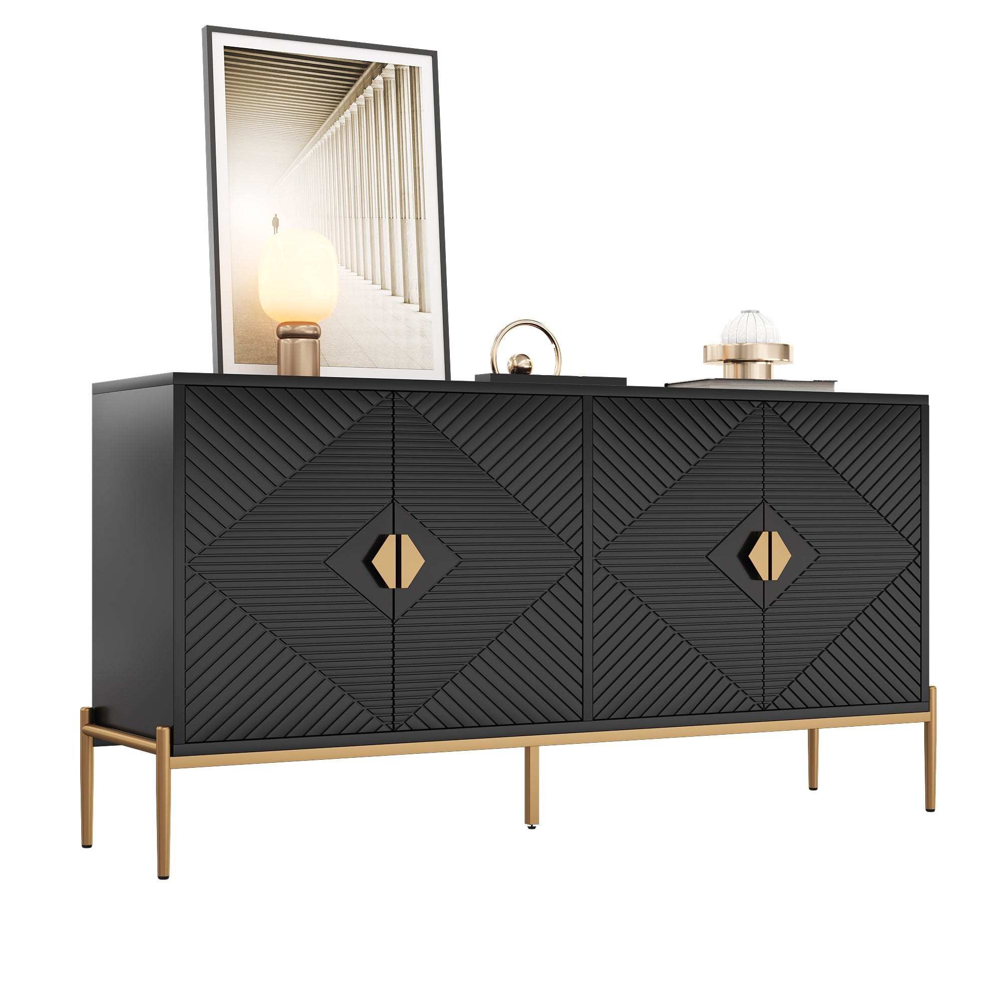 Modern Sideboard Cabinet Storage Chest of Drawers 162x40x80cm