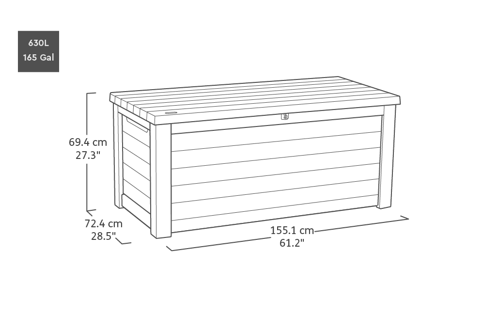 630L Northwood Storage Box (Beige)