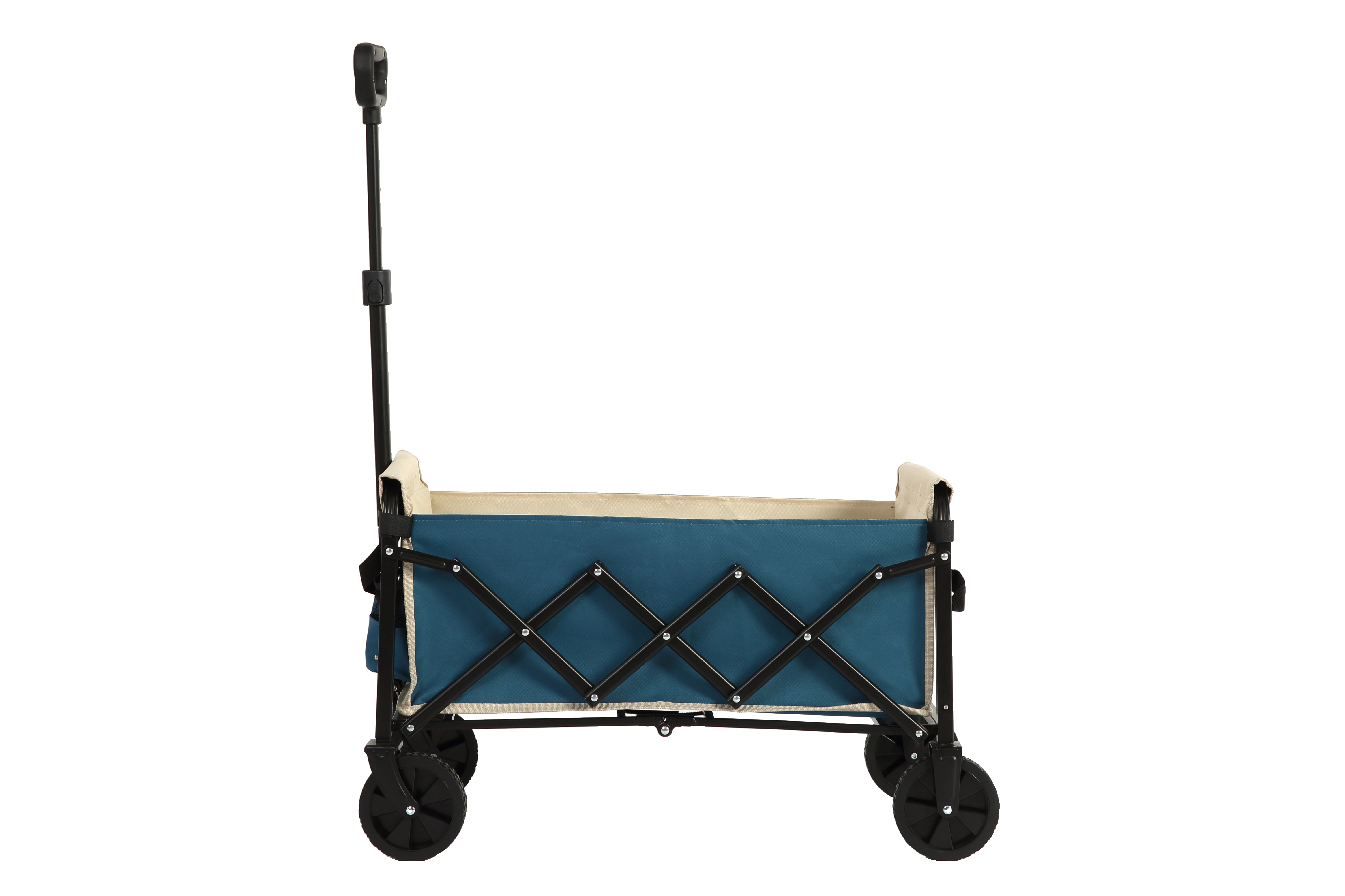 folding beach wagon outdoor utility cart blue