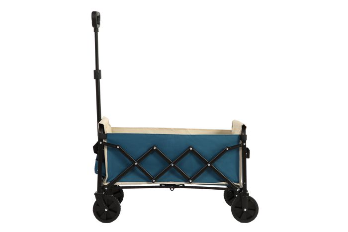 folding beach wagon outdoor utility cart blue