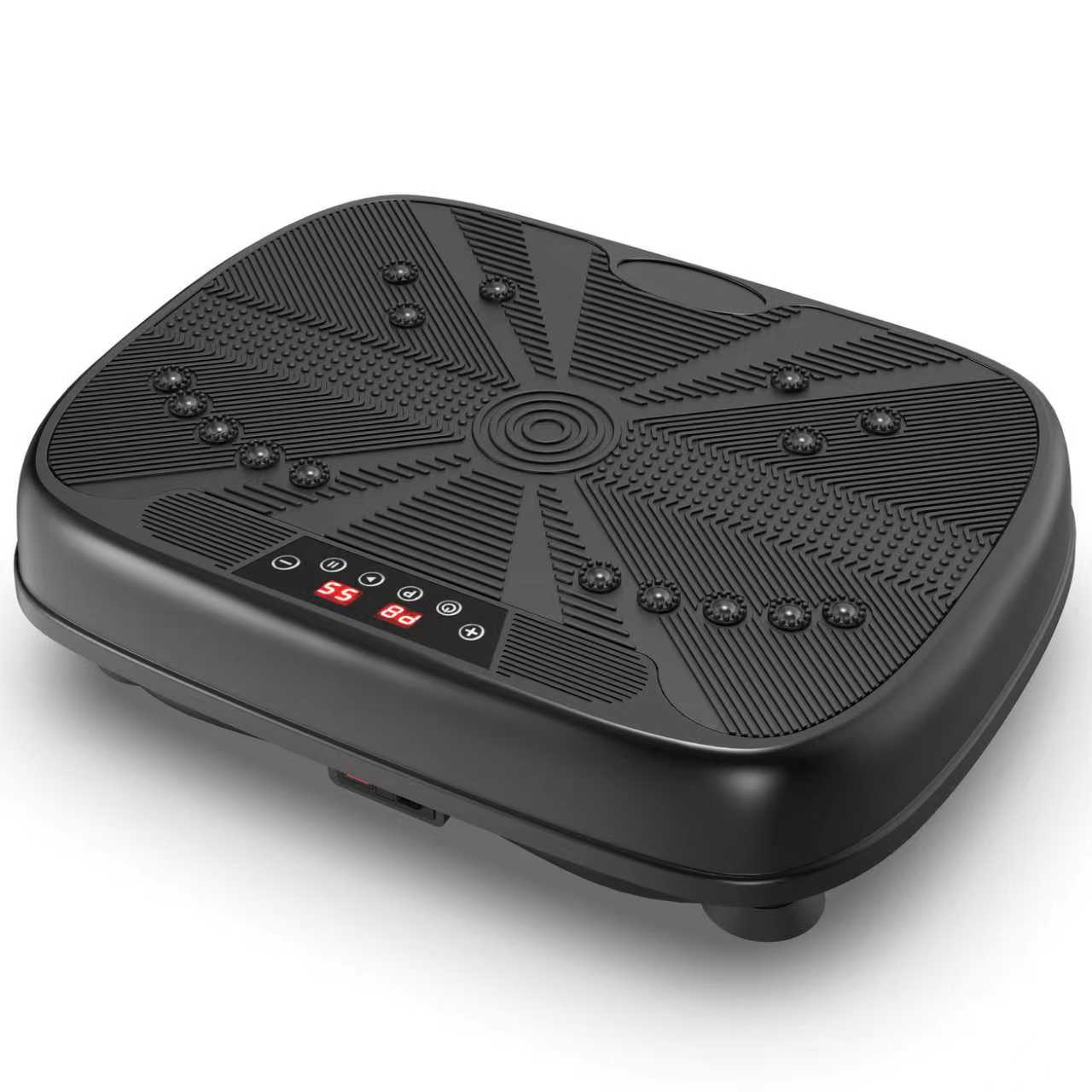 Vibration Plate Training Device, Whole Body Fitness Platform with Resistance Bands & Speed Control, Home Gym Equipment