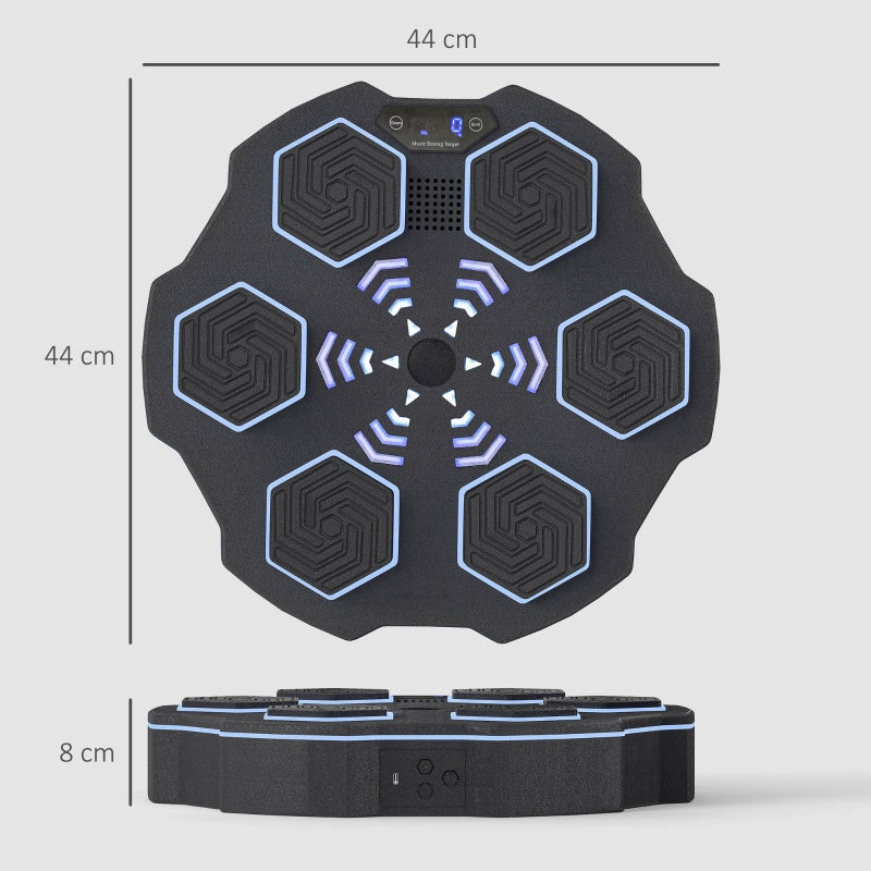 Music Boxing Machine, Bluetooth, 9 Speeds, Wall-Mounted, Black