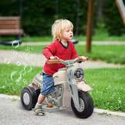 AIYAPLAY Children's Electric Motorcycle, 6V with Music, Bubbles, Headlight, Cream White