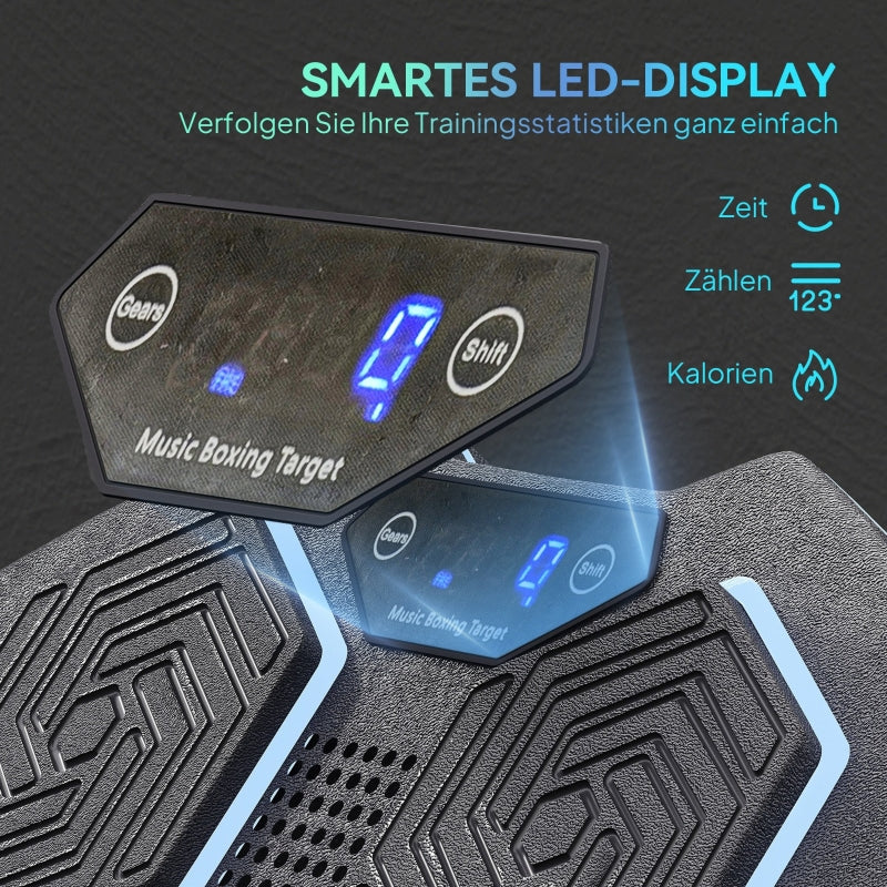 Music Boxing Machine, Bluetooth, 9 Speeds, Wall-Mounted, Black