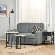 Double Sofa Bed with Adjustable Backrest, Pull Out, Click Clack, Grey