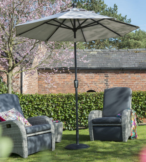 Elizabeth - 2.2m Mouse Grey Parasol
