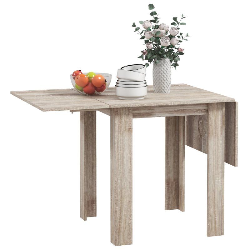 Four-Seater Drop Leaf Dining Table Expanding, Wood Effect