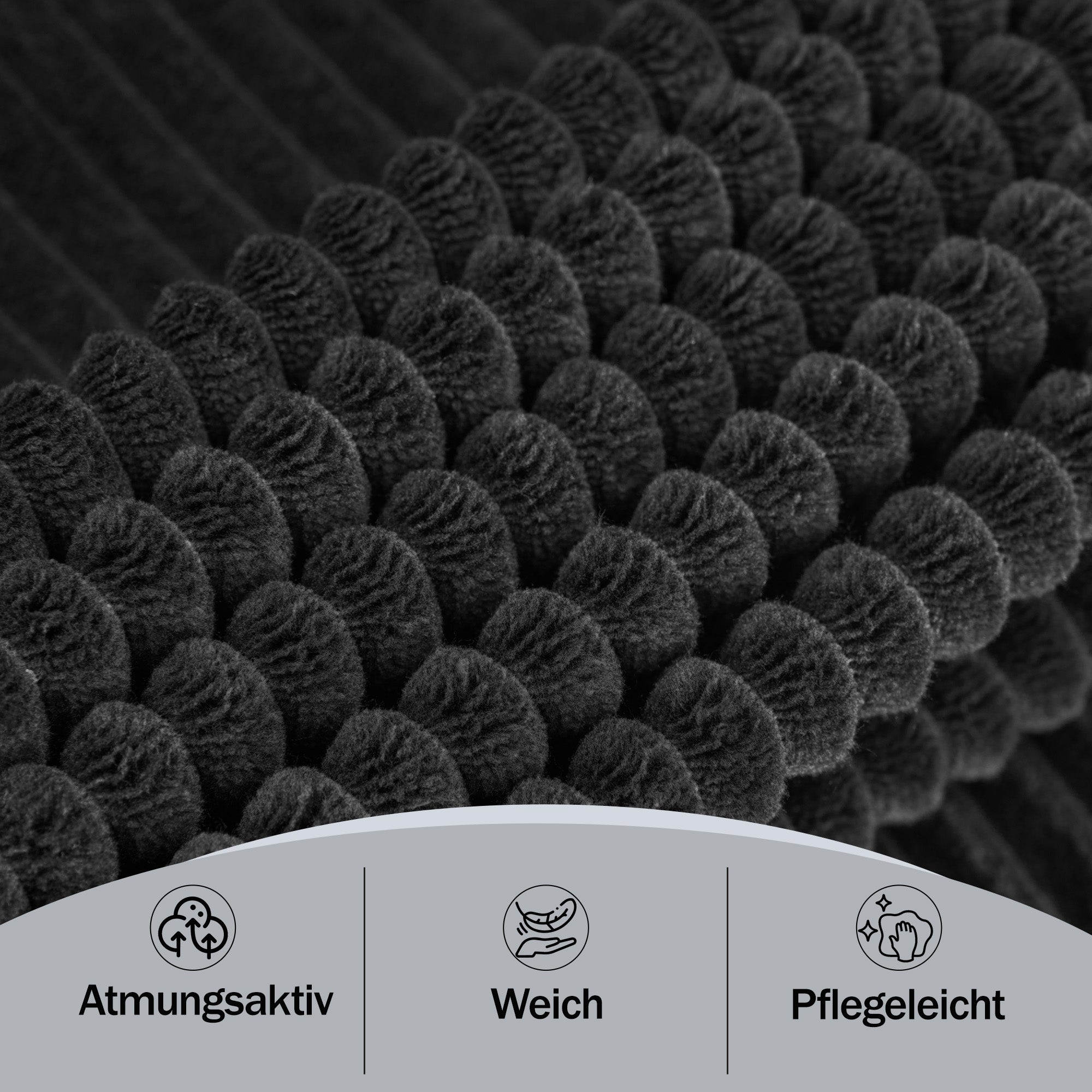 Modular Corner Sofa L-shaped Chaise Lounge High-Density Foam Corduroy Black