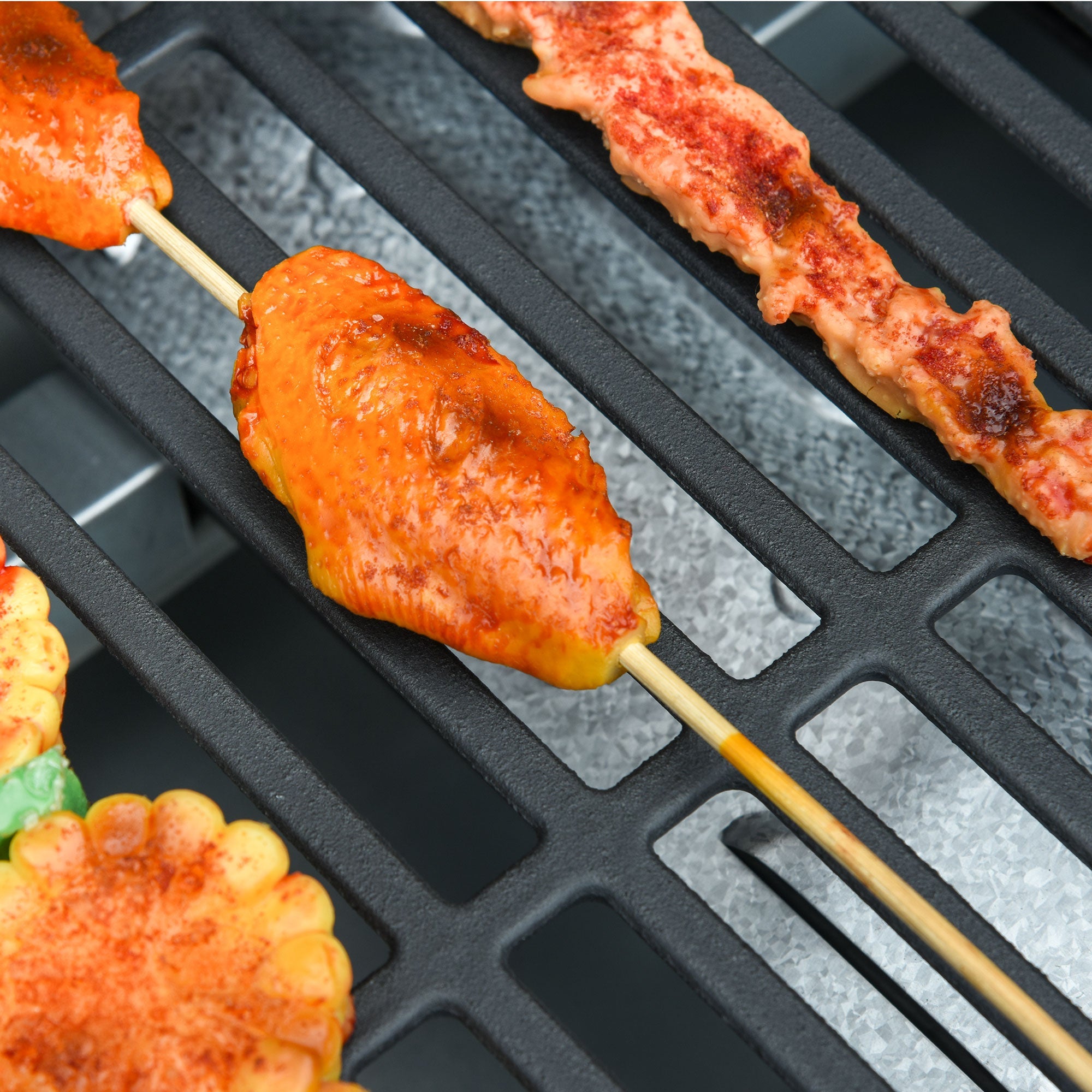Gas Barbecue Grill 4+1 Burner Smoker BBQ Trolley Stainless Steel + Metal