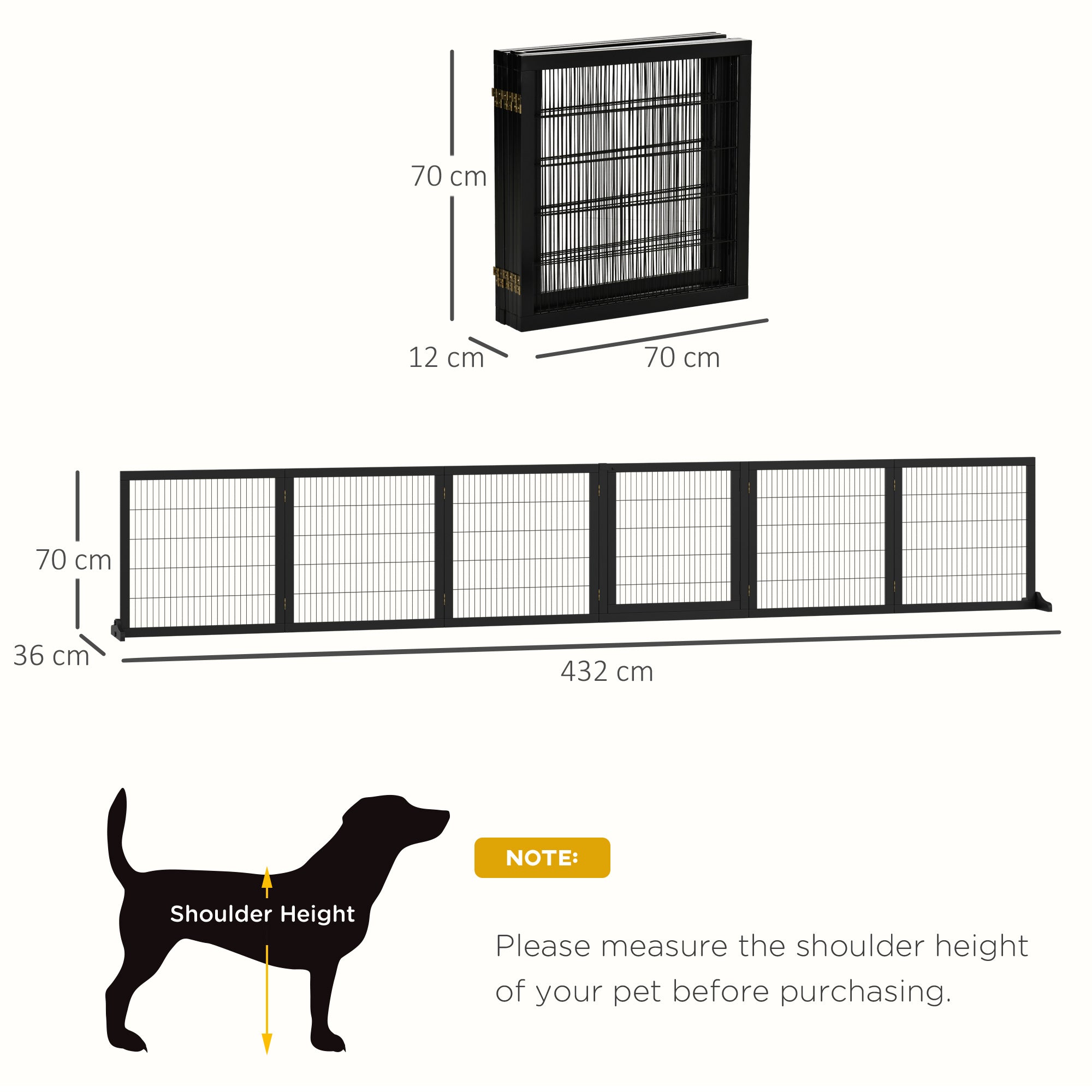 Dog Gate, Bidirectional Folding, Pinewood