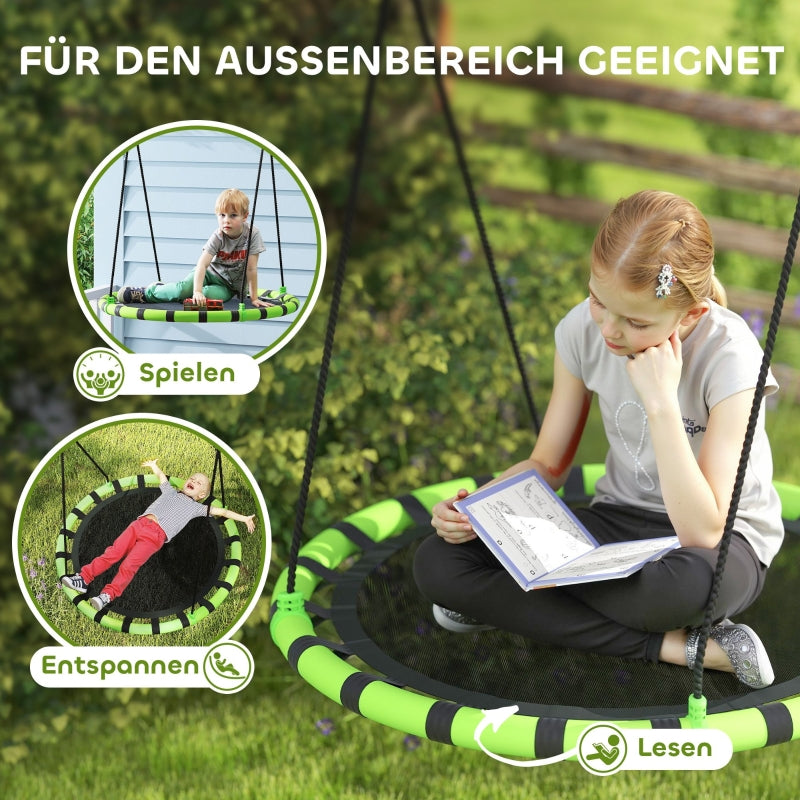 AIYAPLAY children's swing, 150 kg load capacity, metal, foam, black