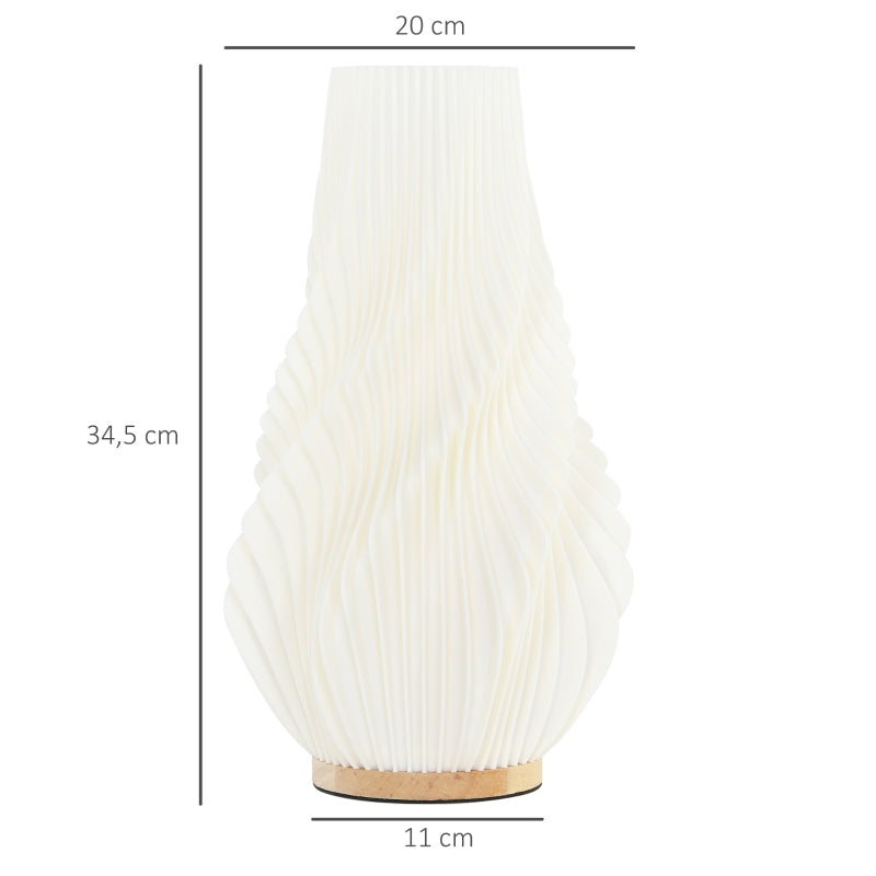 Table lamp smart LED with 3D-printed flower-like lampshade white