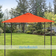 Replacement Roof Gazebo Sun Protection Cover Polyester Orange