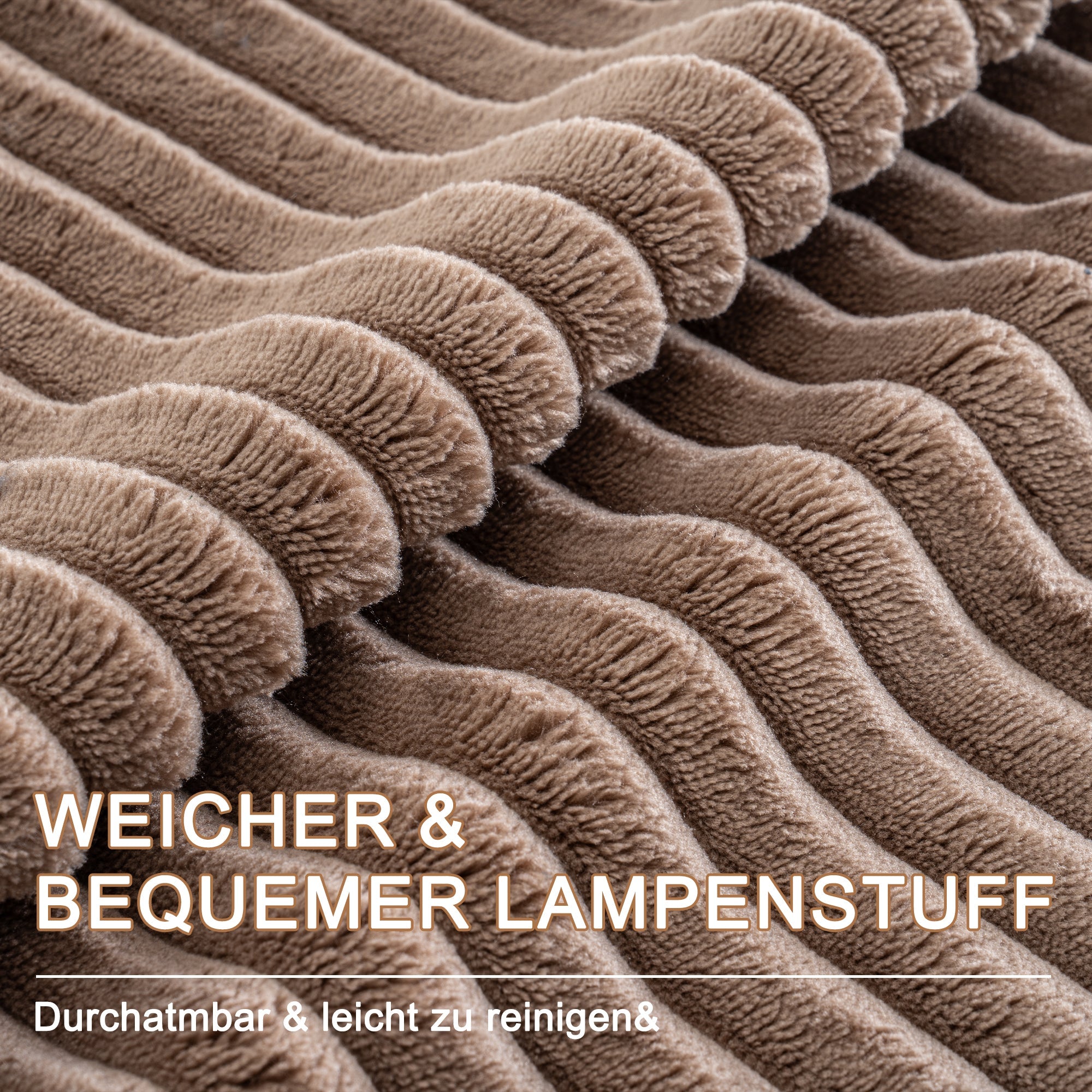 Modern U-Type Leisure Sofa with Modular Non-Assemble Design and Lounge Chairs, Lamp Fabric