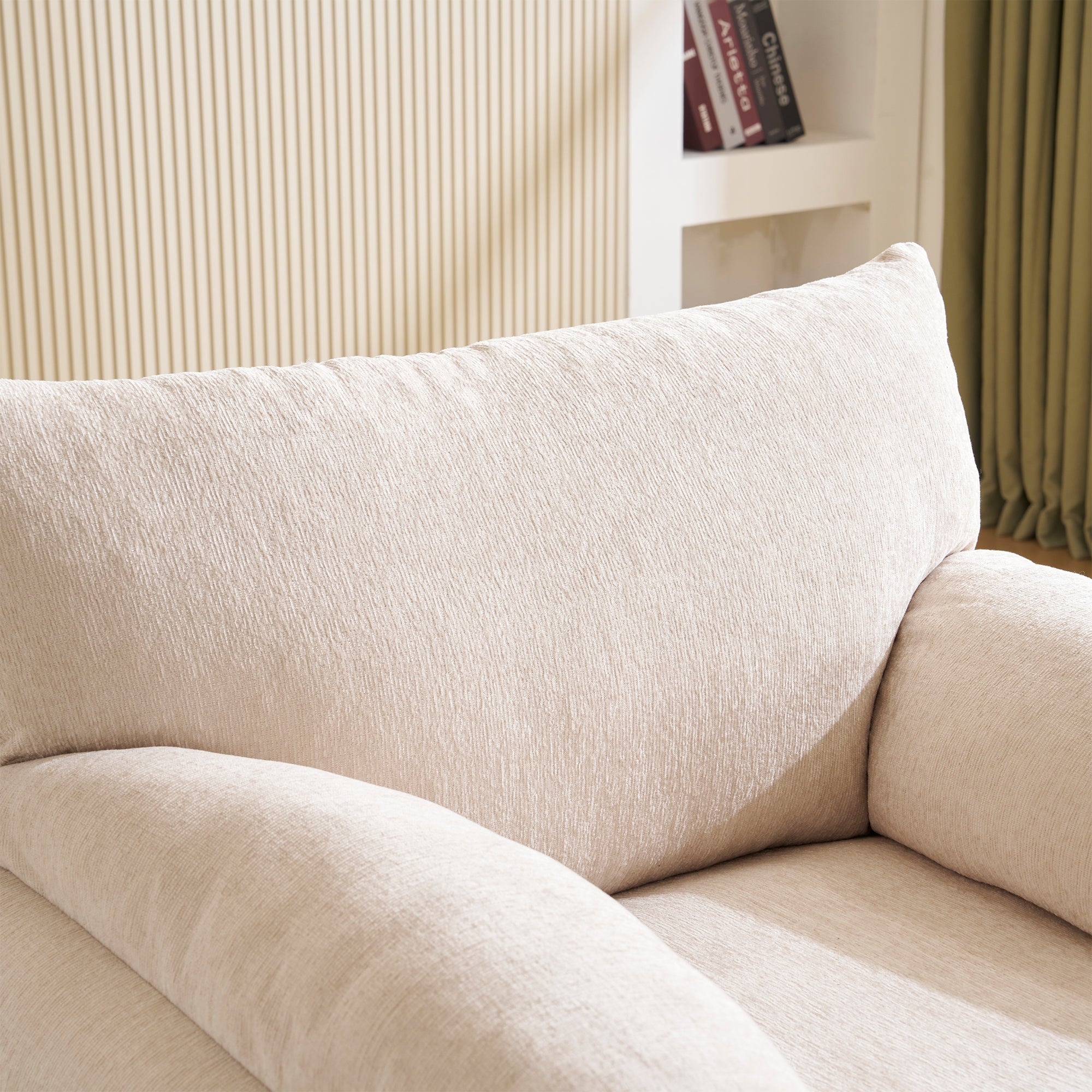 Modern design oversized armchair, decorative single sofa leisure chair, chenille fabric - Clearance