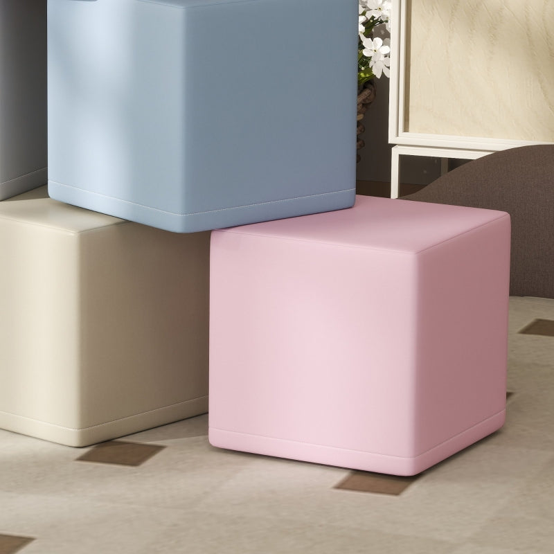 Soft Building Blocks, 12 Cubes Easy-care Child-safe, Faux Leather