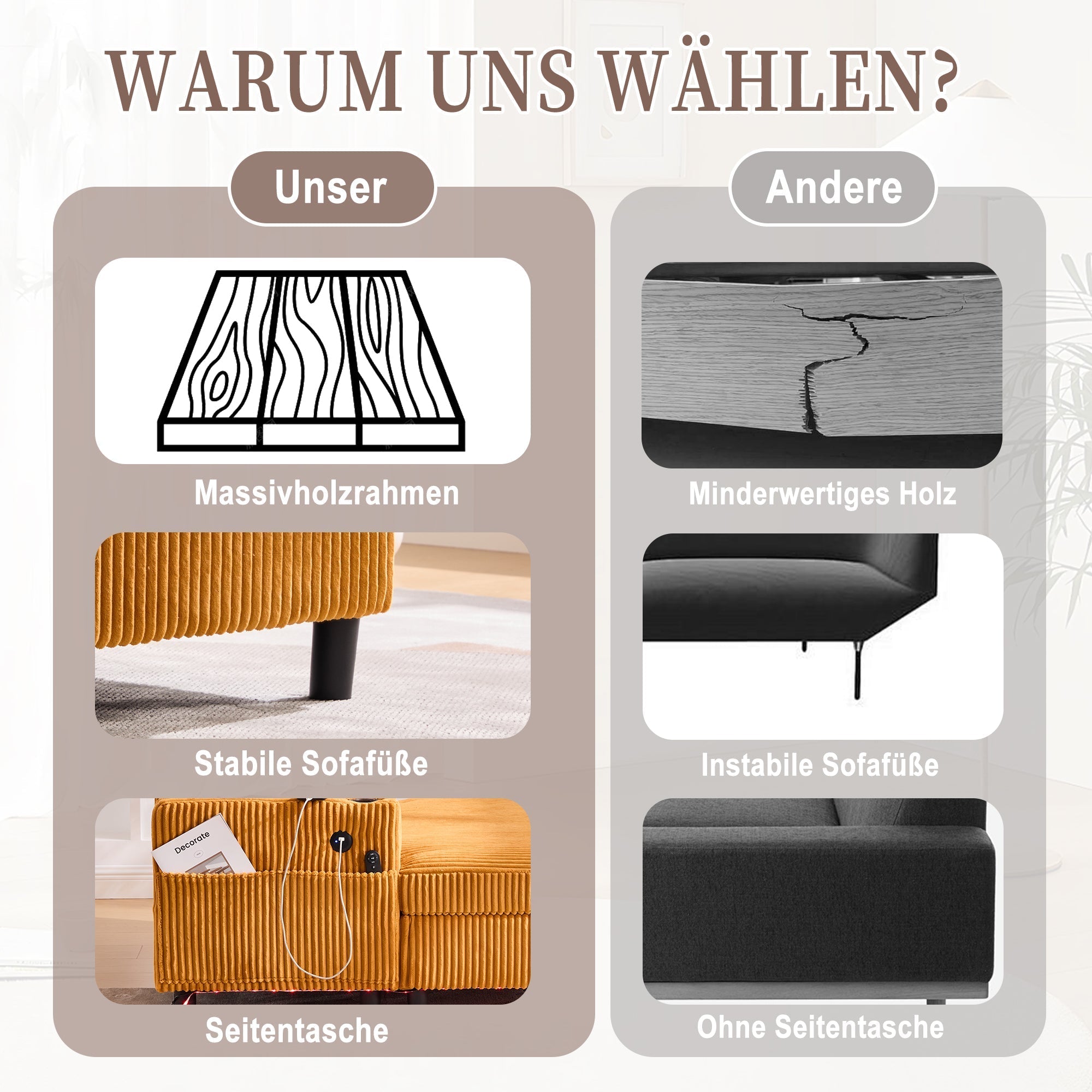 Chaise Longue Recliner, Soft, with Cupholders, USB, LED Lighting