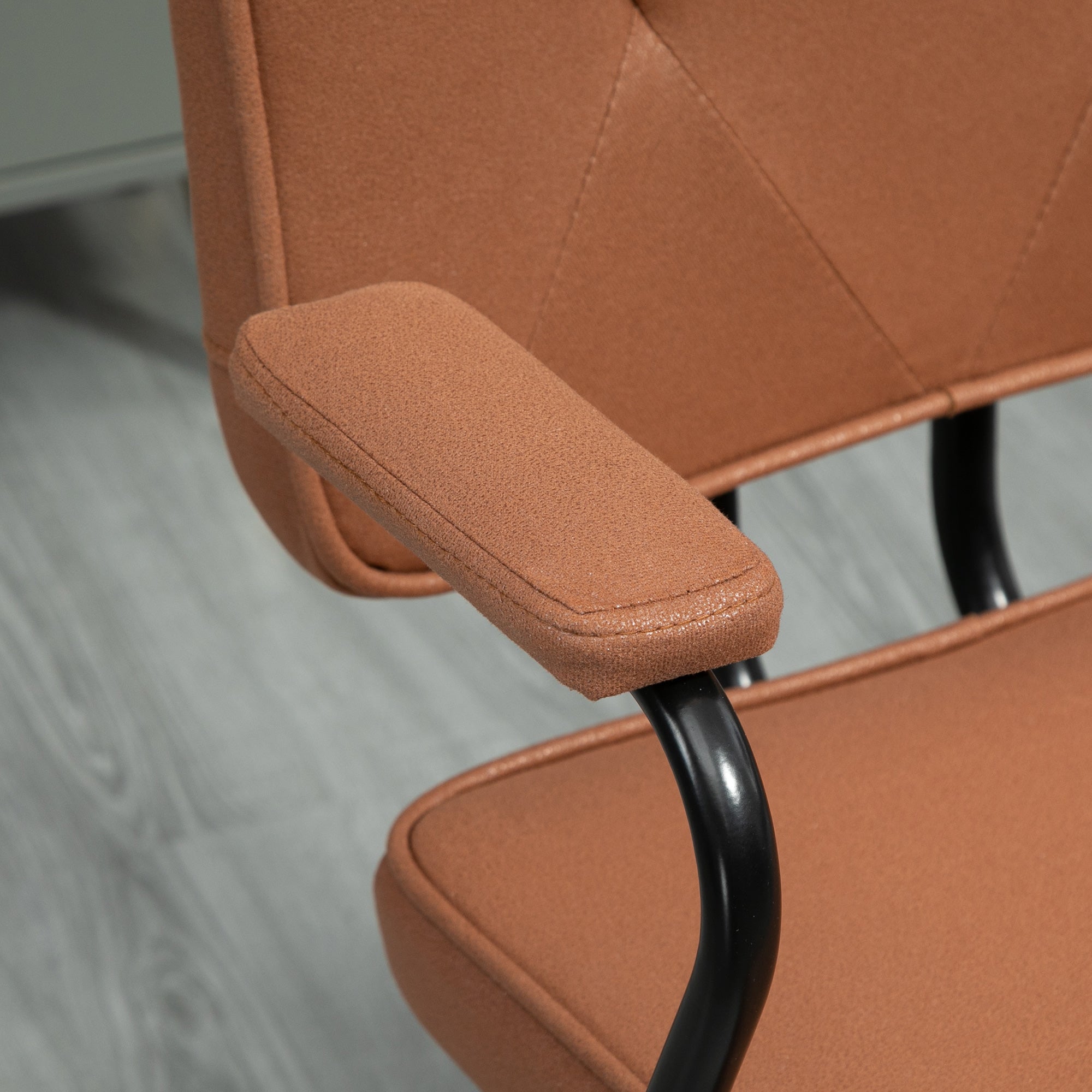 Vinsetto Office Chair, Retro Height-Adjustable with Rocking Function, Faux Leather