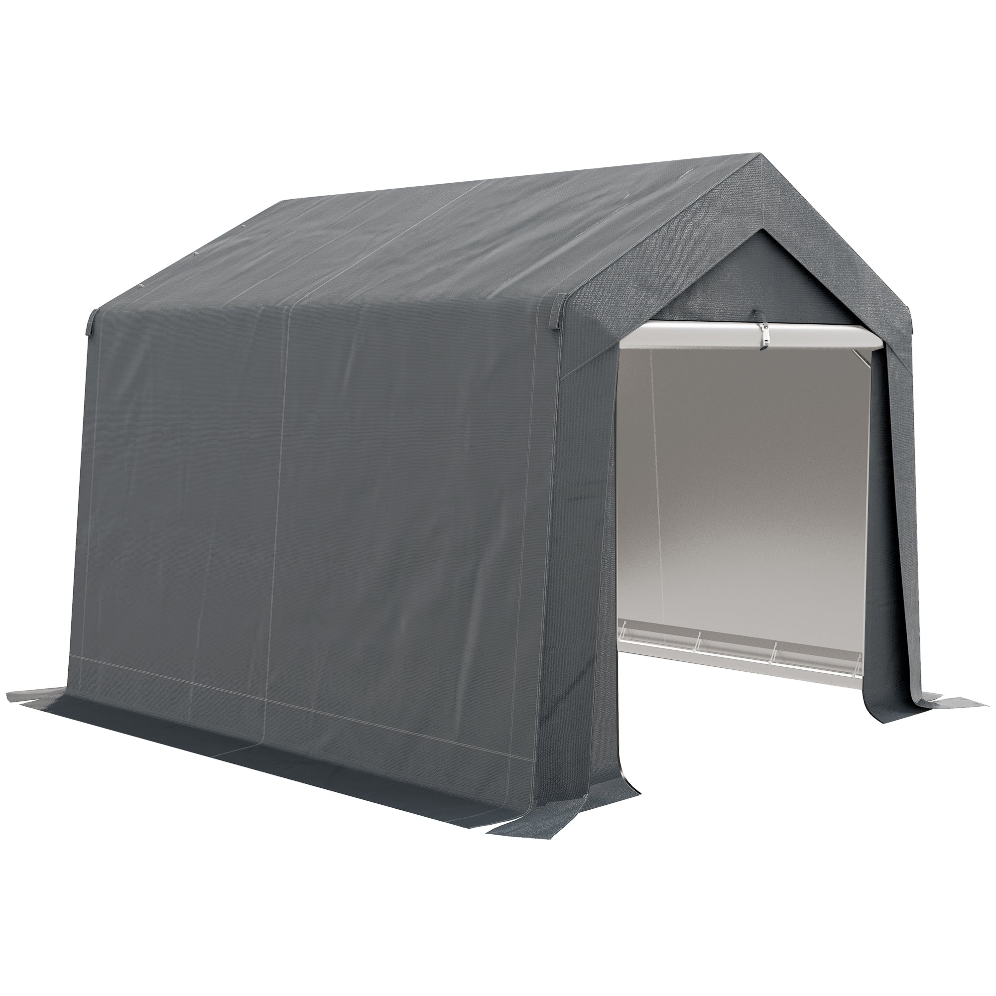 Portable Outdoor Shed, 3.6 x 2.1m with Window, Dark Grey