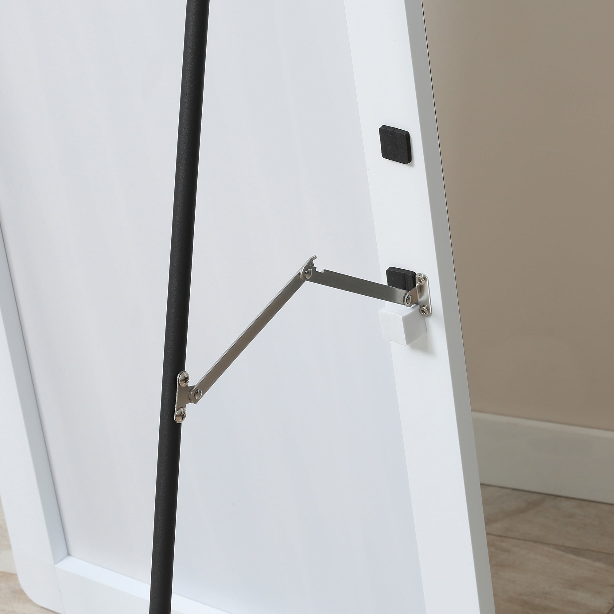 Full Length Mirror, Standing Wall Wardrobe Dressing, 45x160cm, Silver