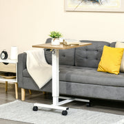 Sit-Stand Desk, Height-Adjustable C-Shaped Laptop Table 70-110 cm, Natural White