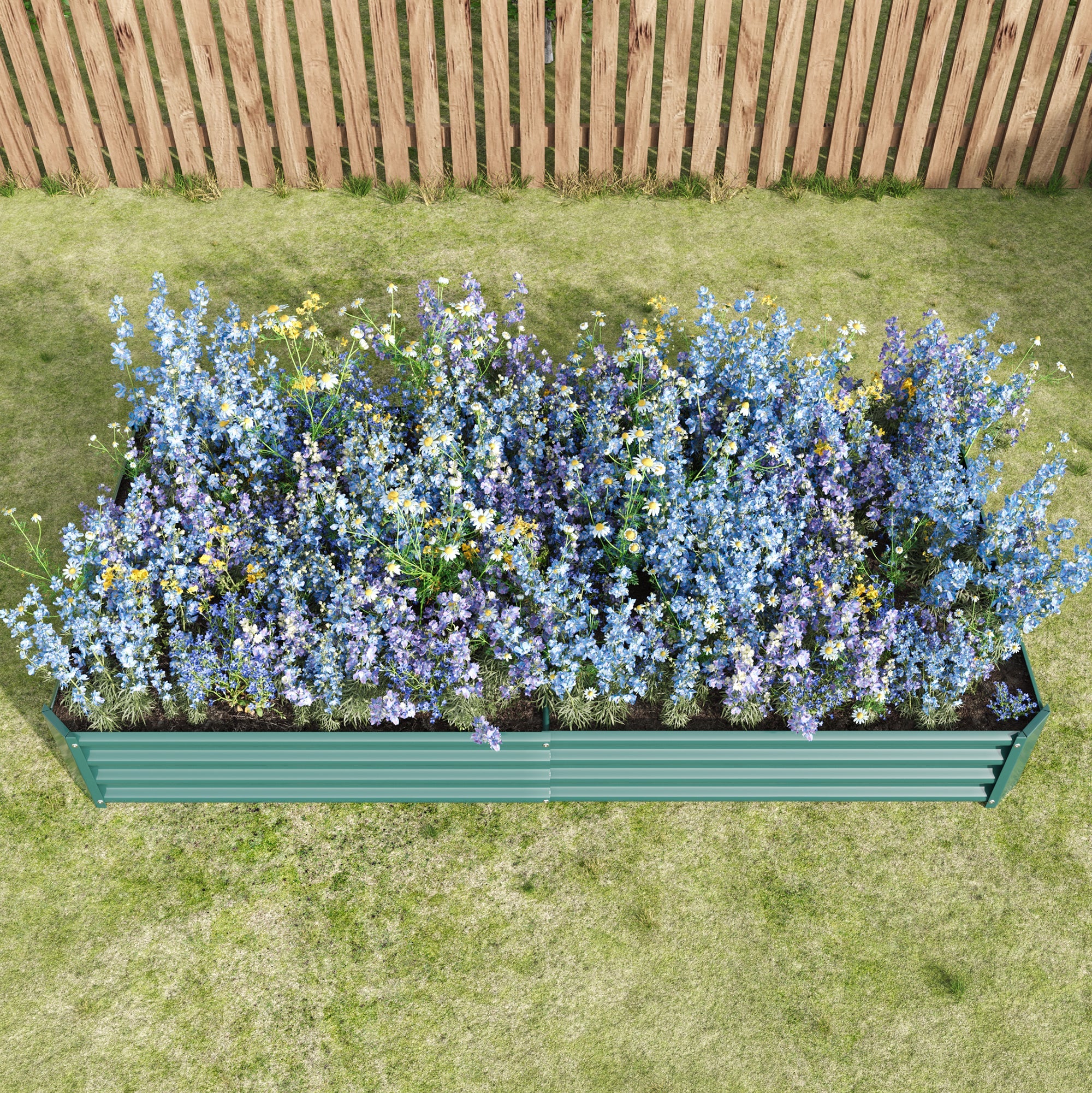 Raised Bed, Metal Plant Garden Bed made of Sheet Steel, Anthracite