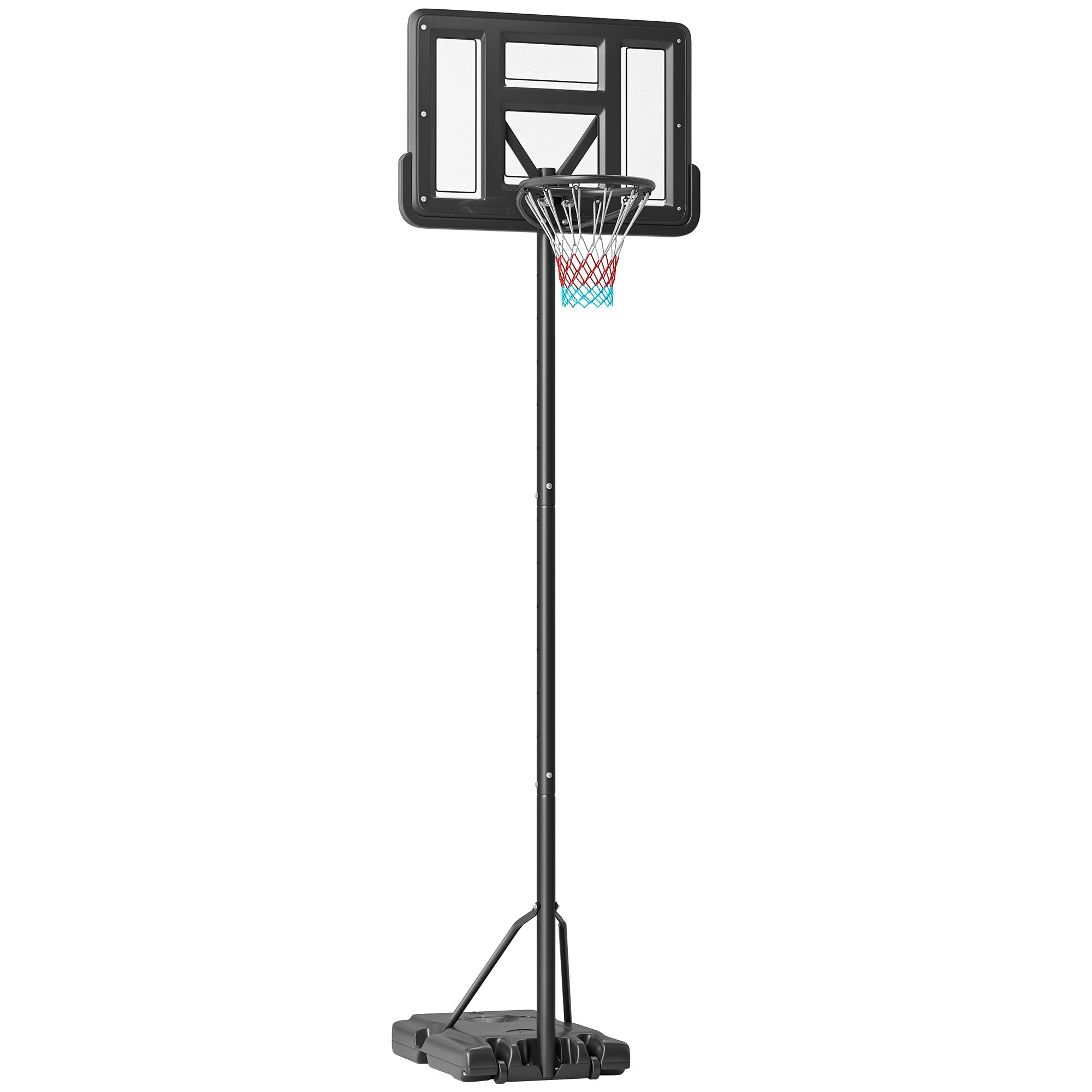 Basketball Stand, Height-Adjustable with Wheels, Steel