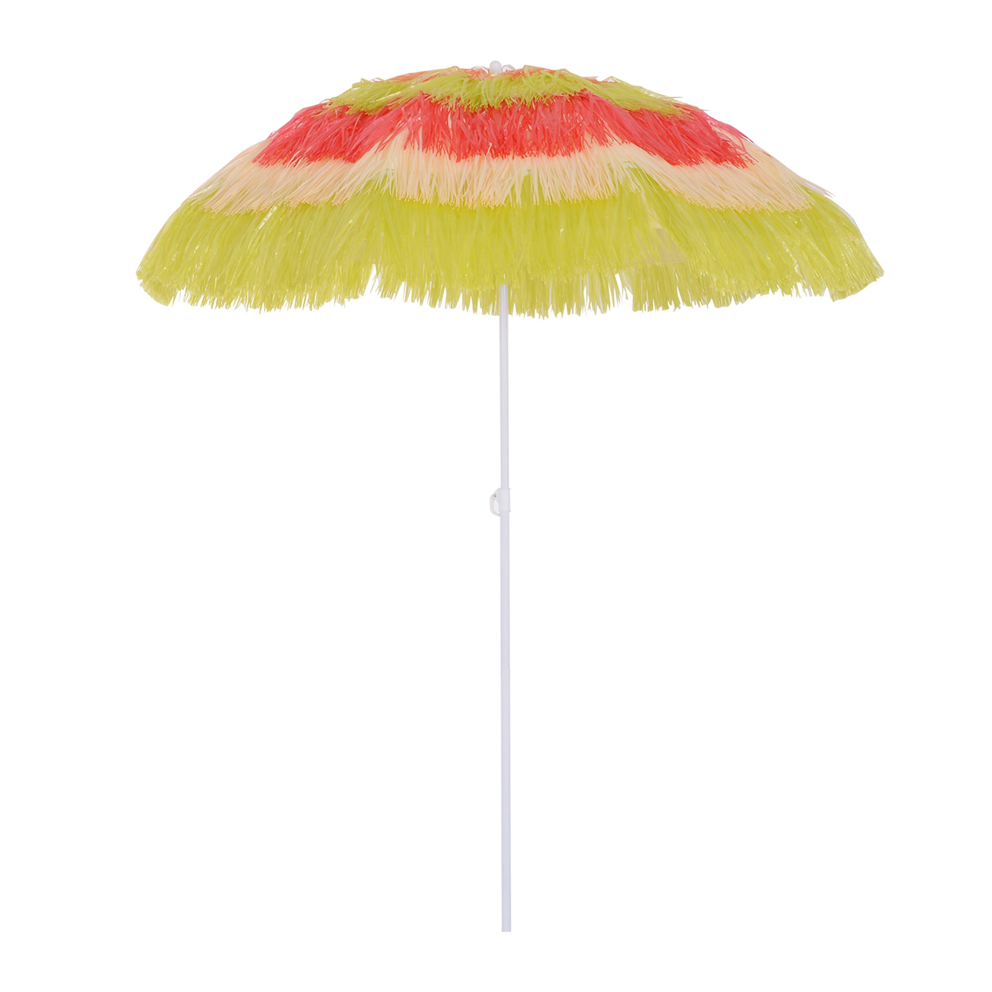 1.6m Garden Hawaii Parasol, Folding Tilting Crank Sun Umbrella, Multicolour