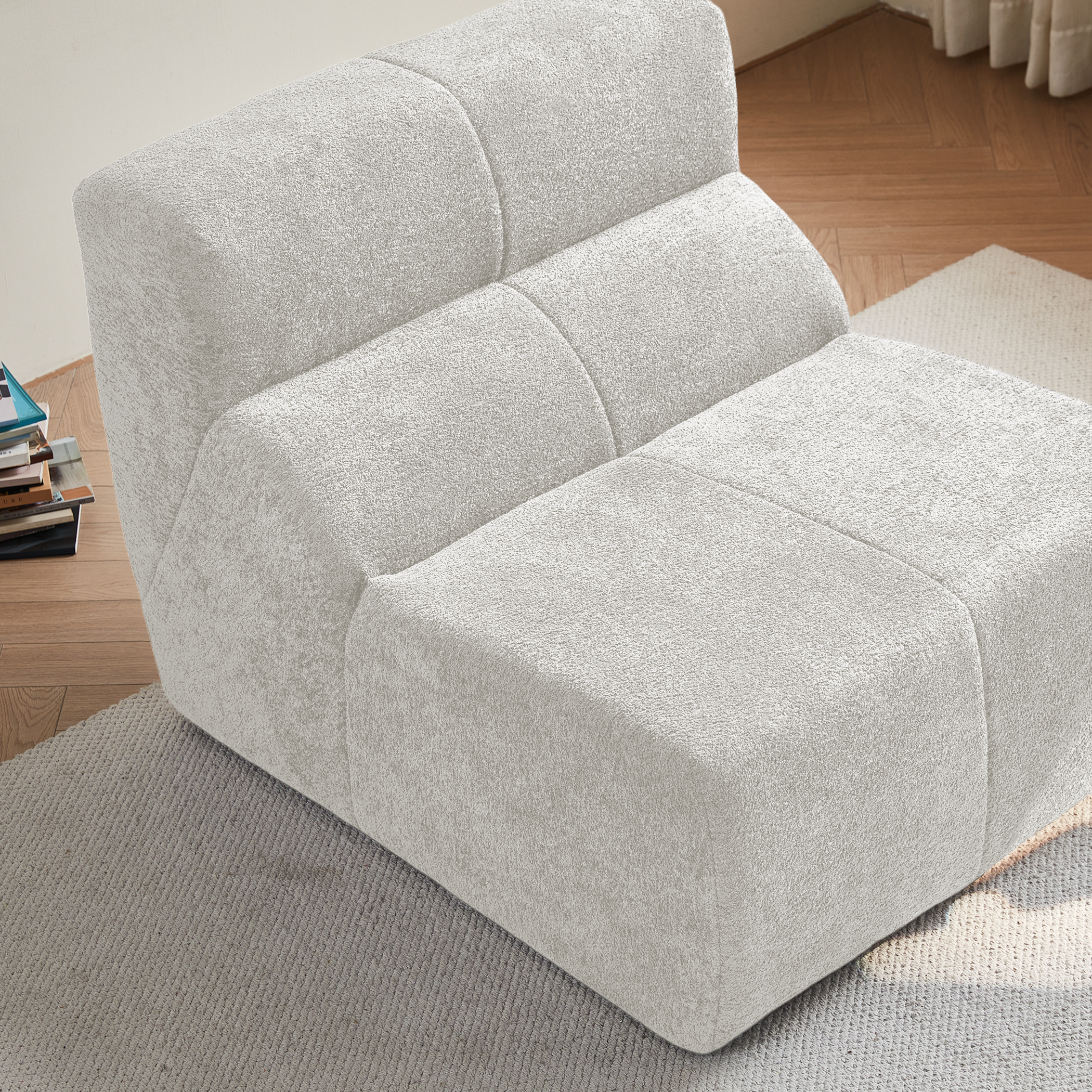 Single Sofa Chair Cloud-Soft Raindrop - Velvet