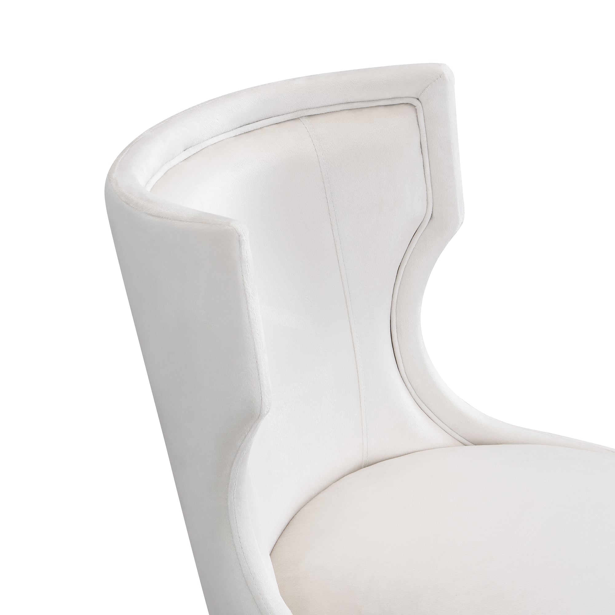 Velvet Dining Chair, Set of 4 with Solid Wood Legs and Thick Cushion, Beige Velvet