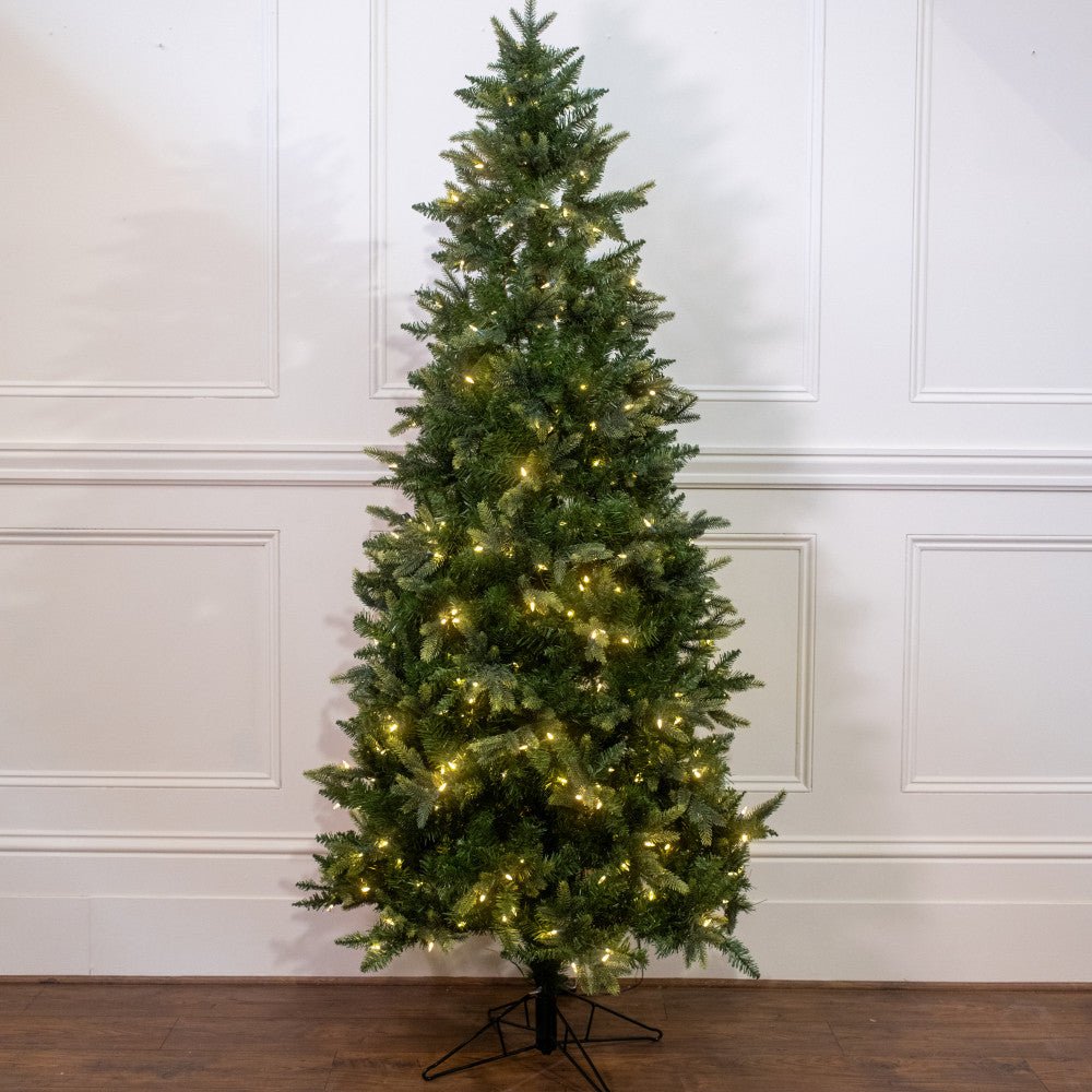 8.5ft Premium Slim Pine Prelit Artificial Christmas Tree - Rathwood Store