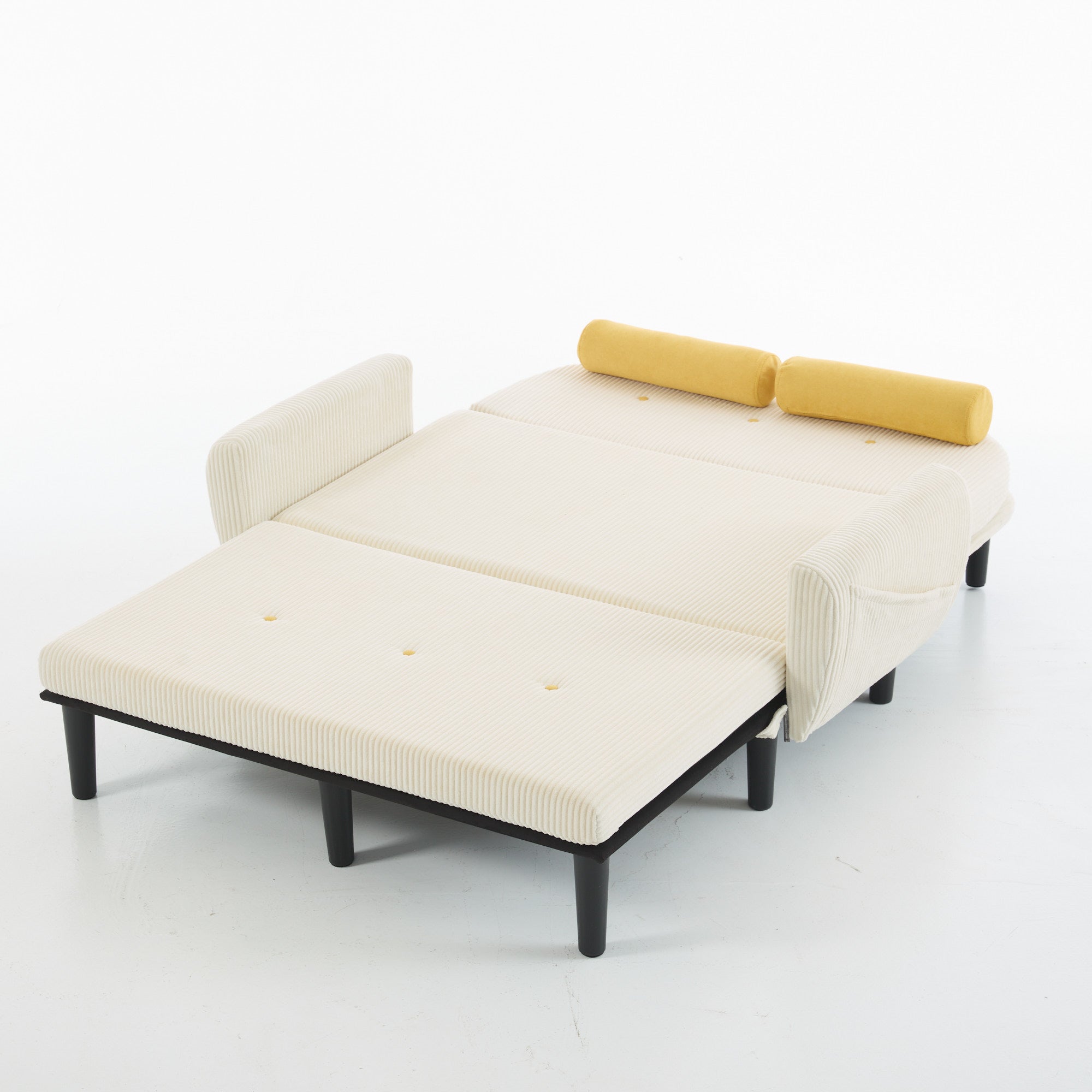 Loveseat Sofa Daybed Recliner Storage - Ivory Corduroy