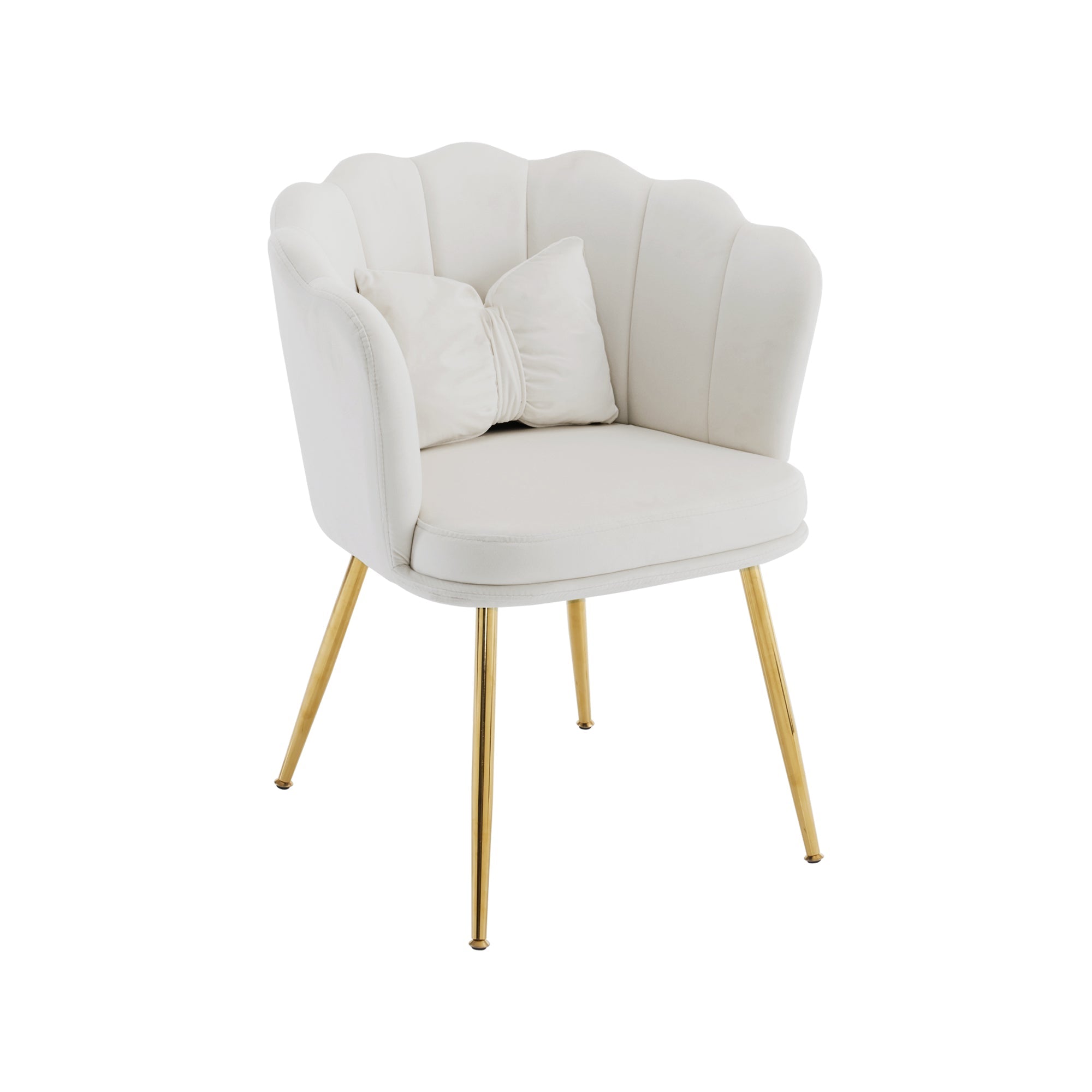 Modern velvet armchair, comfortable upholstered decorative chair, gold-plated metal legs