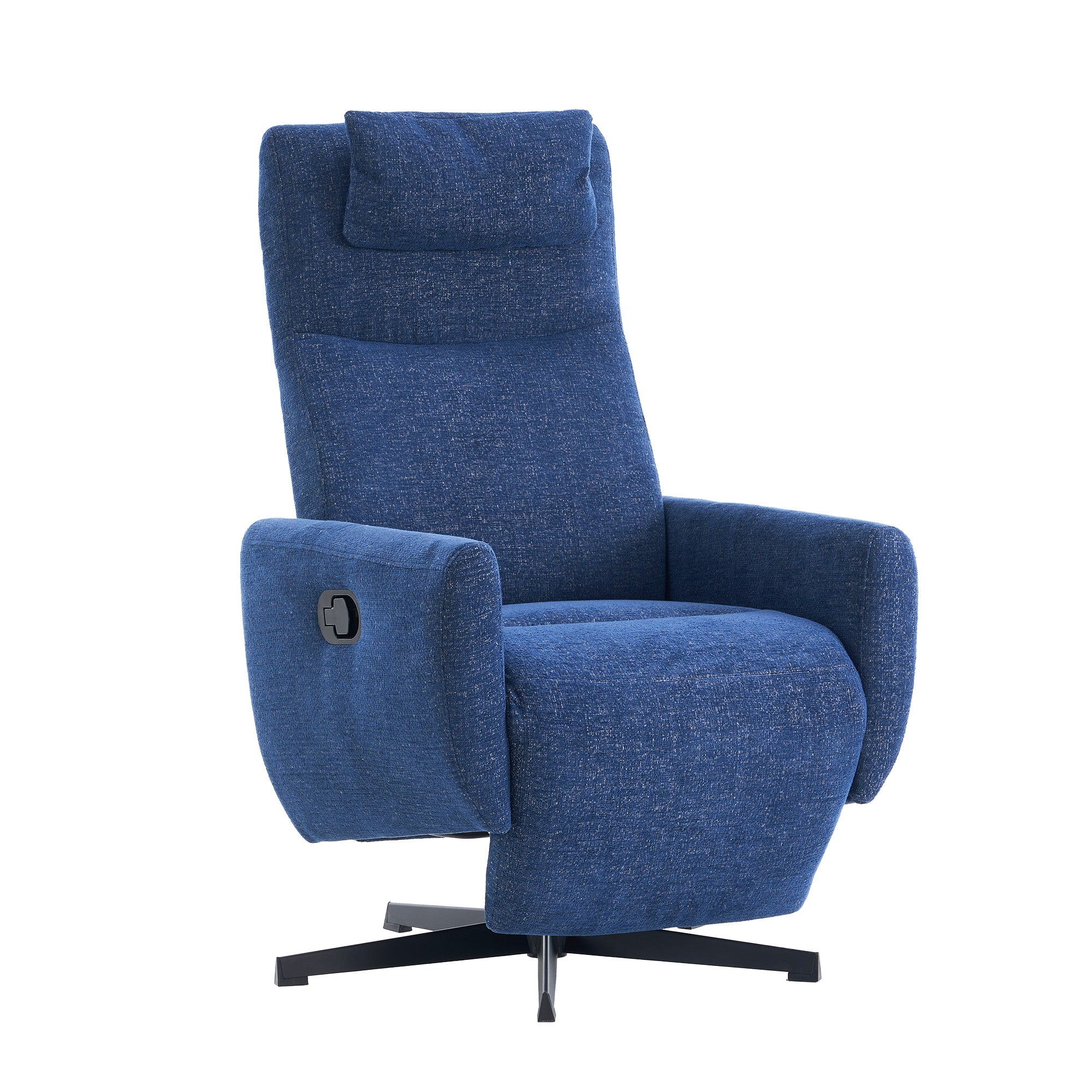 022 Recliner Chair, Comfortable with Reclining Function, Footrest, Swivel, Chenille, Blue