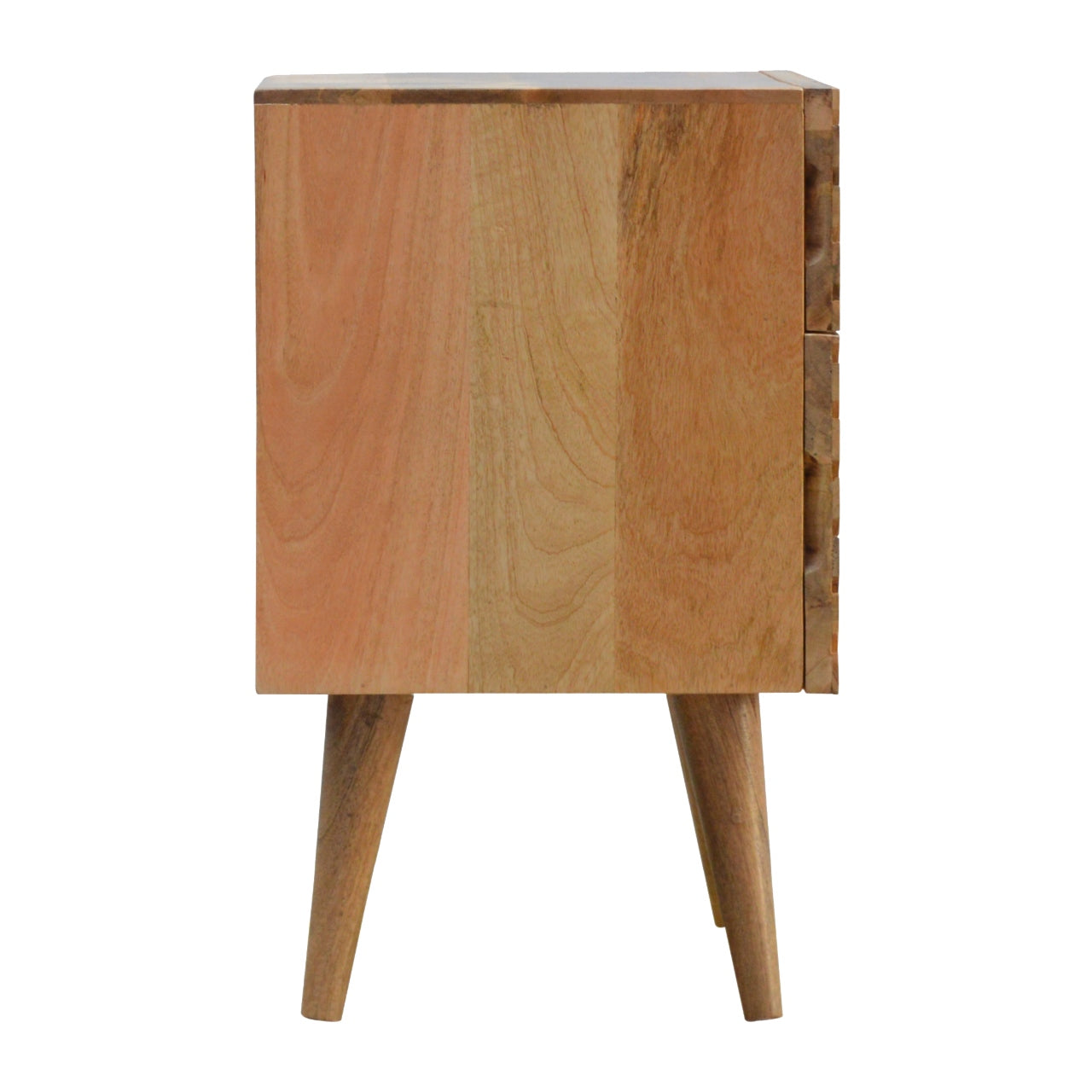 Lille 2 Drawer Bedside, Solid Wood Brown