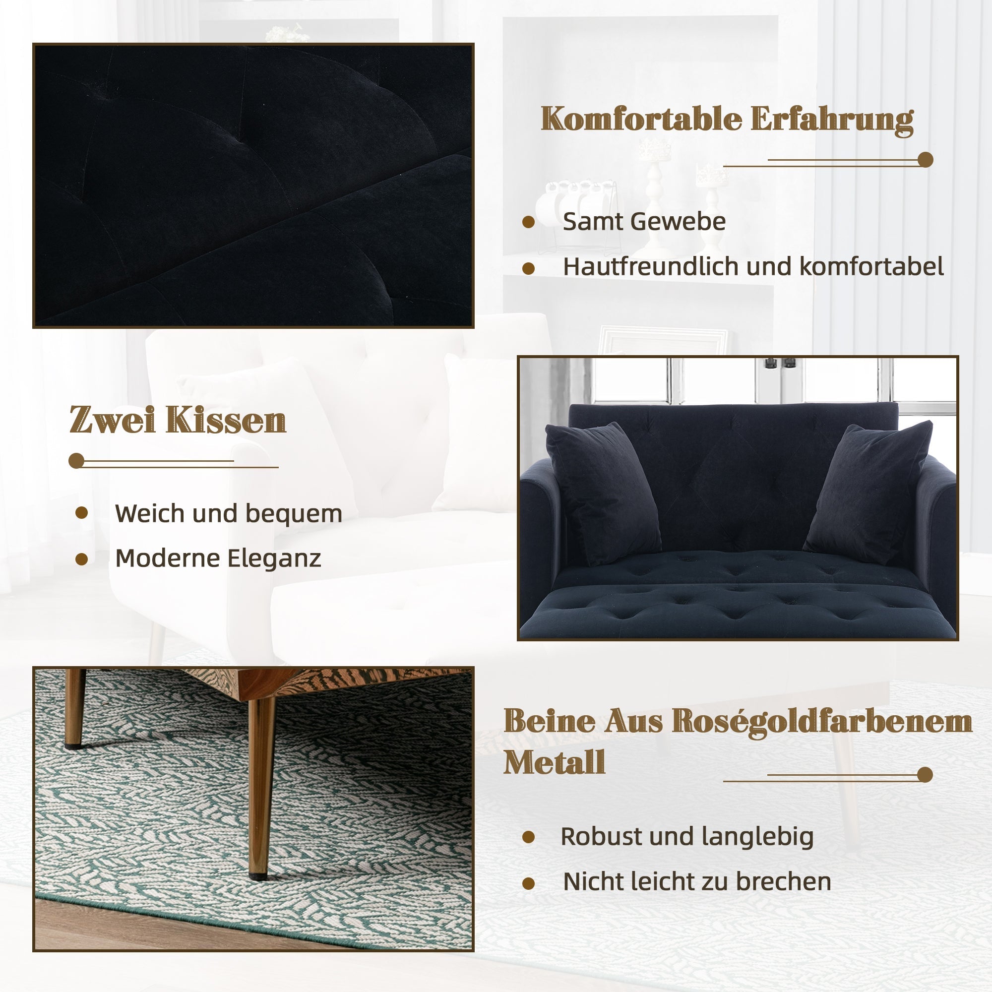 Armchair, Adjustable Backrest Folding Recliner, Ferrous