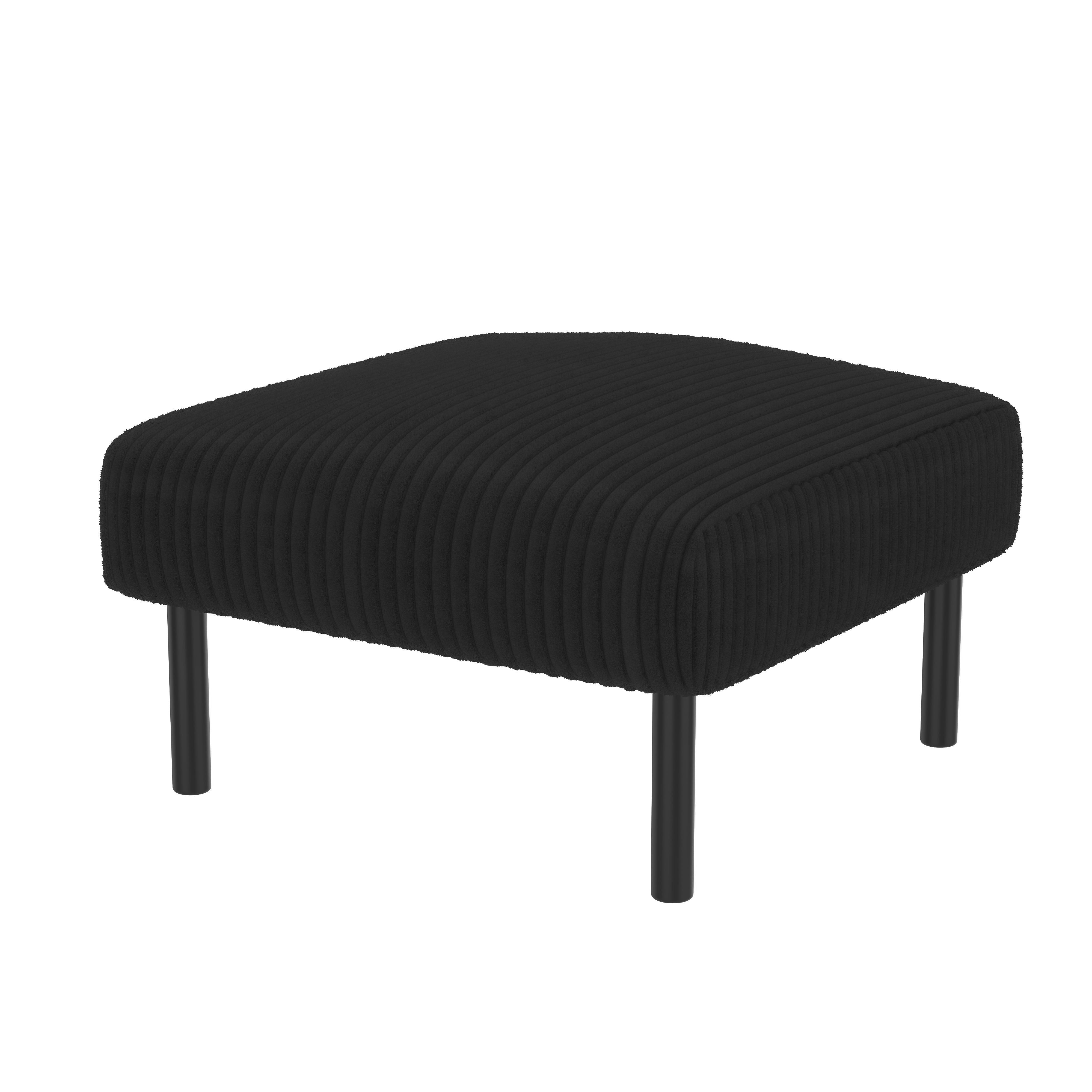 Premium Corduroy Stool with Metal Frame – Super-Soft Velour Cover