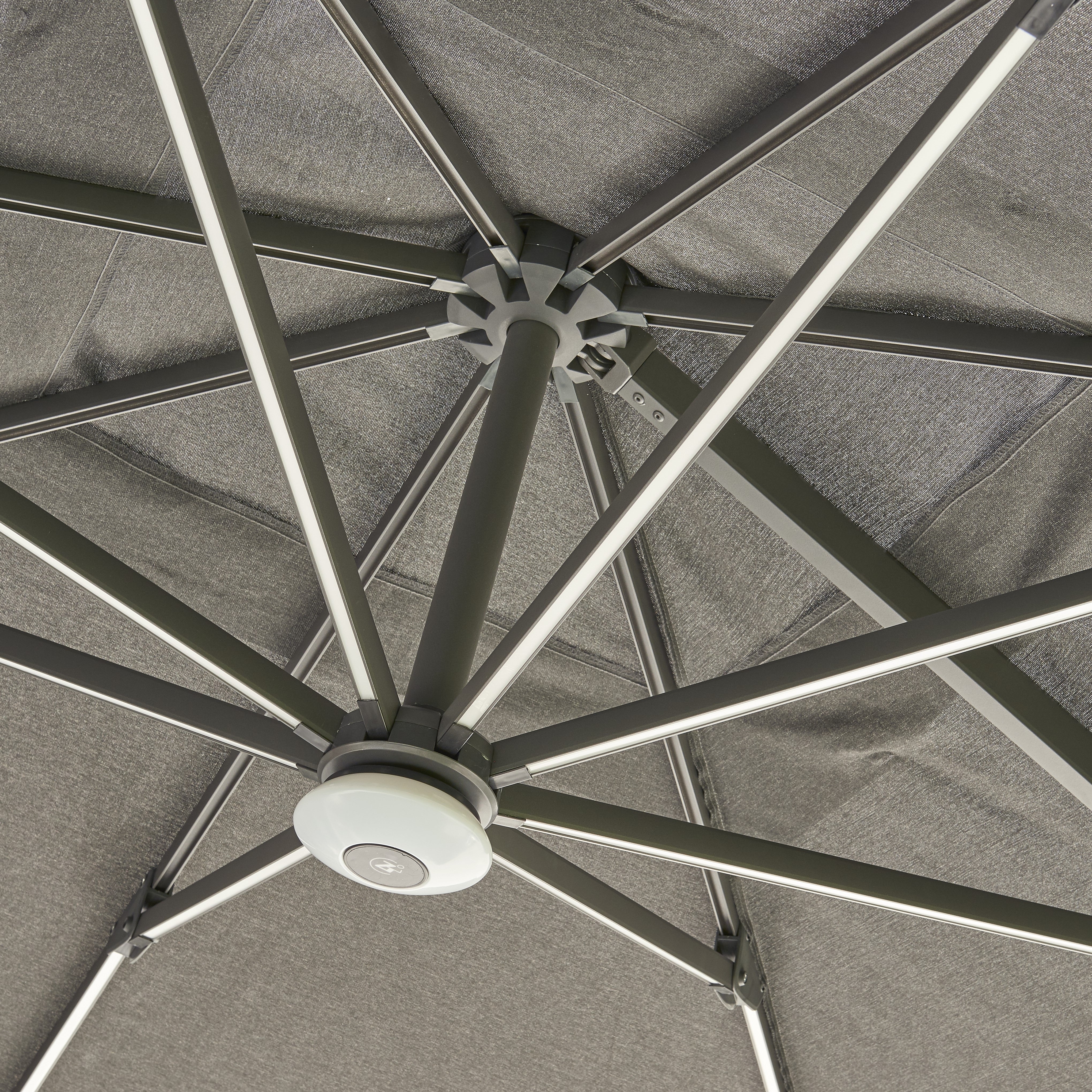 Royce - Ambassador LED Cantilever Parasol with Novasun™ Carbon Canopy & Cover