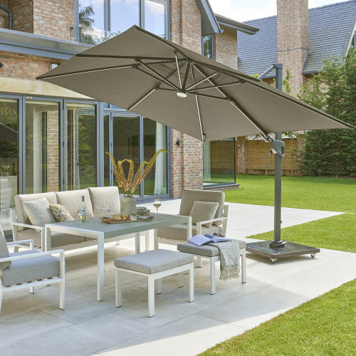 Royce - Ambassador LED Cantilever Parasol with Novasun™ Carbon Canopy & Cover