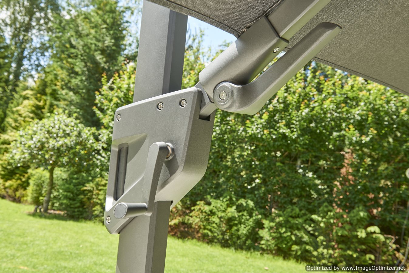 Royce - Ambassador LED Cantilever Parasol with Novasun™ Smoke Grey Canopy
