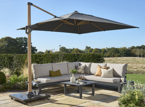 Royce - Ambassador with Wood Look Frame & Novasun™ Smoke Grey Canopy & Cover