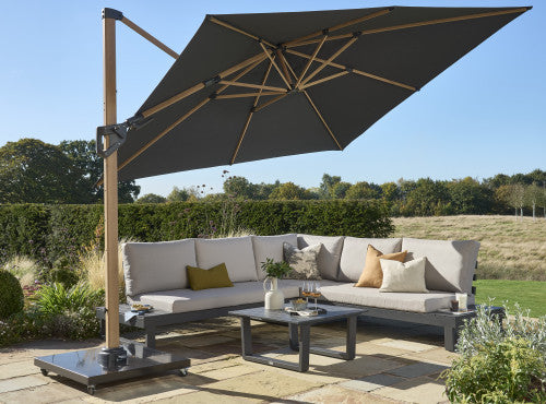 Royce - Ambassador with Wood Look Frame & Novasun™ Smoke Grey Canopy & Cover
