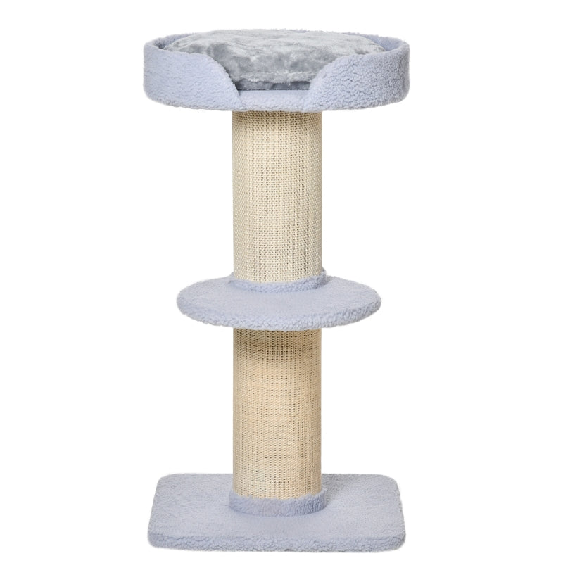 Katzenbaum, Kratzbaum, Plattform, Sisal, Hellblau