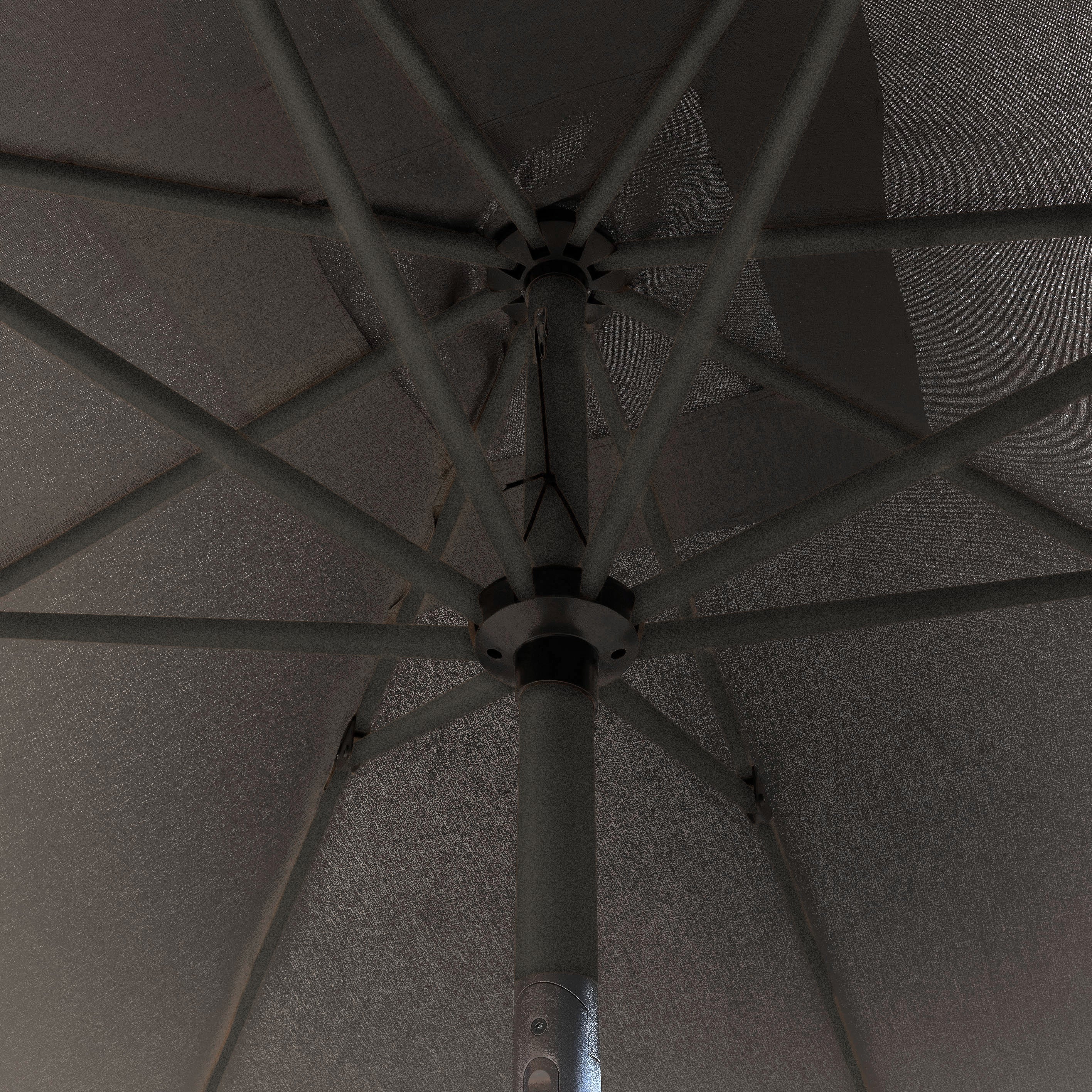 Royce - Premium 2.5m Square LED Parasol with Novasun™ Carbon Canopy & Cover - Anthracite Frame