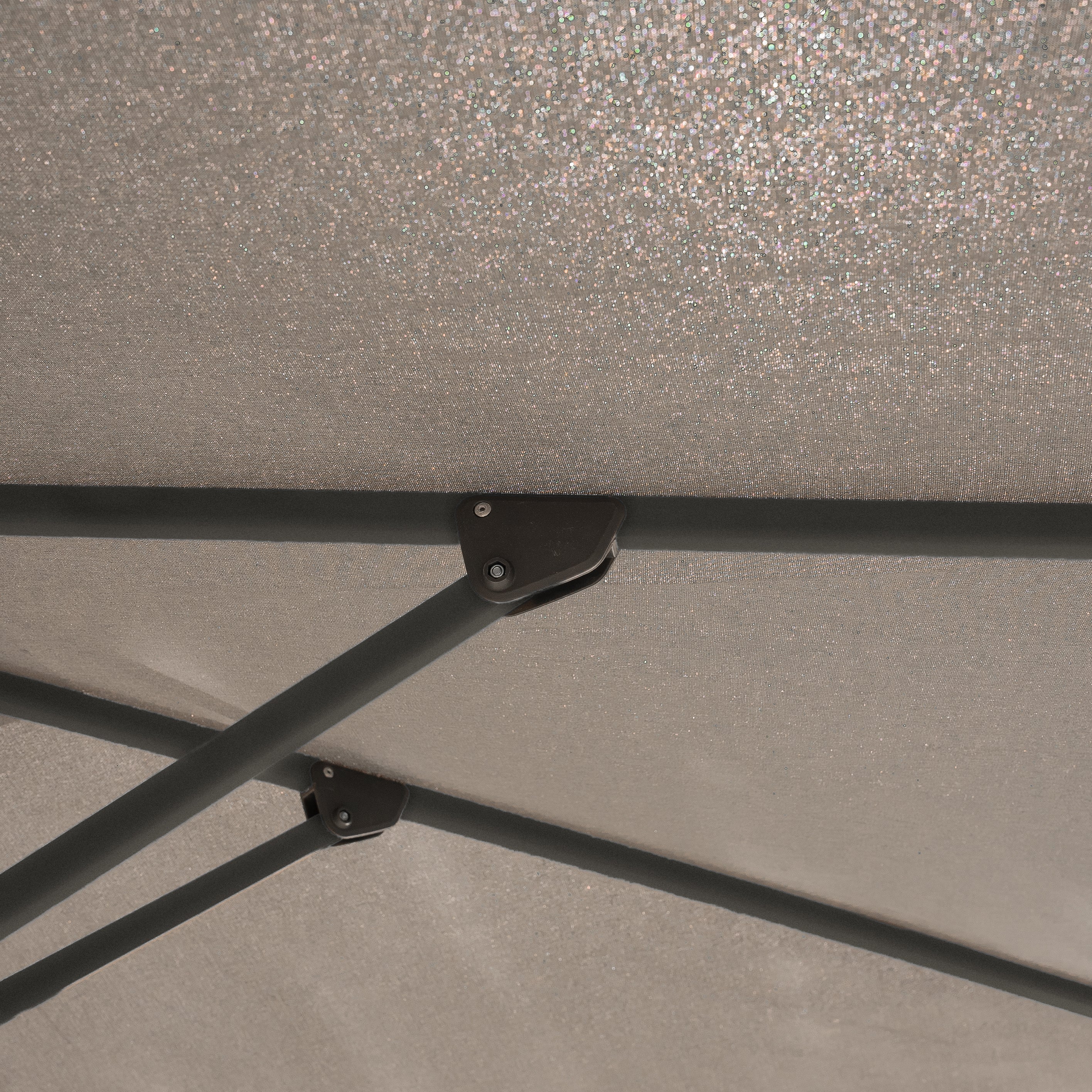 Royce - Premium 2.5m Square LED Parasol with Novasun™ Smoke Grey Canopy & Cover (Anthracite Frame)