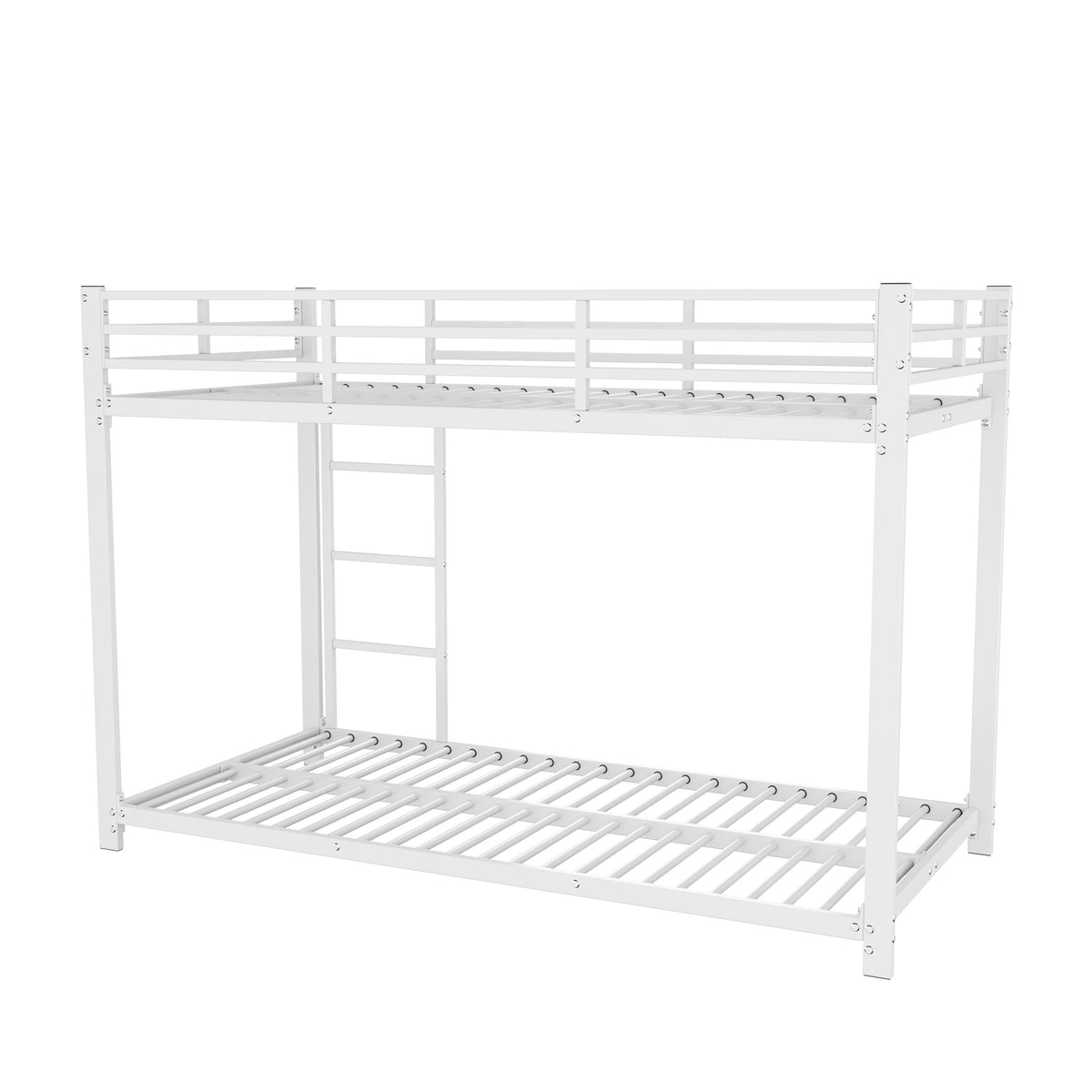 Bunk Bed 90x200cm Classic Iron Frame - White