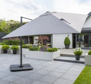 Royce - Executive Standard Cantilever Parasol with Night Cover (Soft Grey)