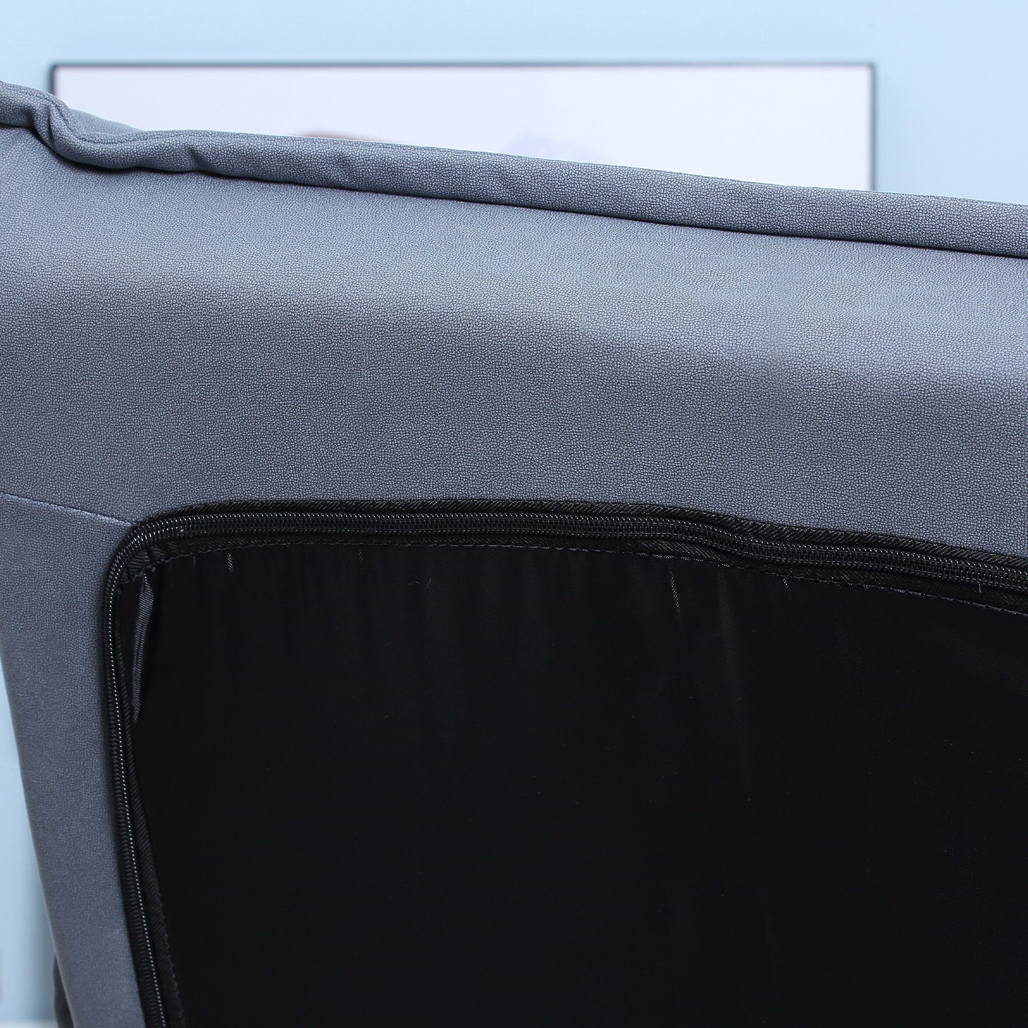 Floor Chair Recliner Adjustable Backrest Swivel Meditation Microfiber Cloth, Grey