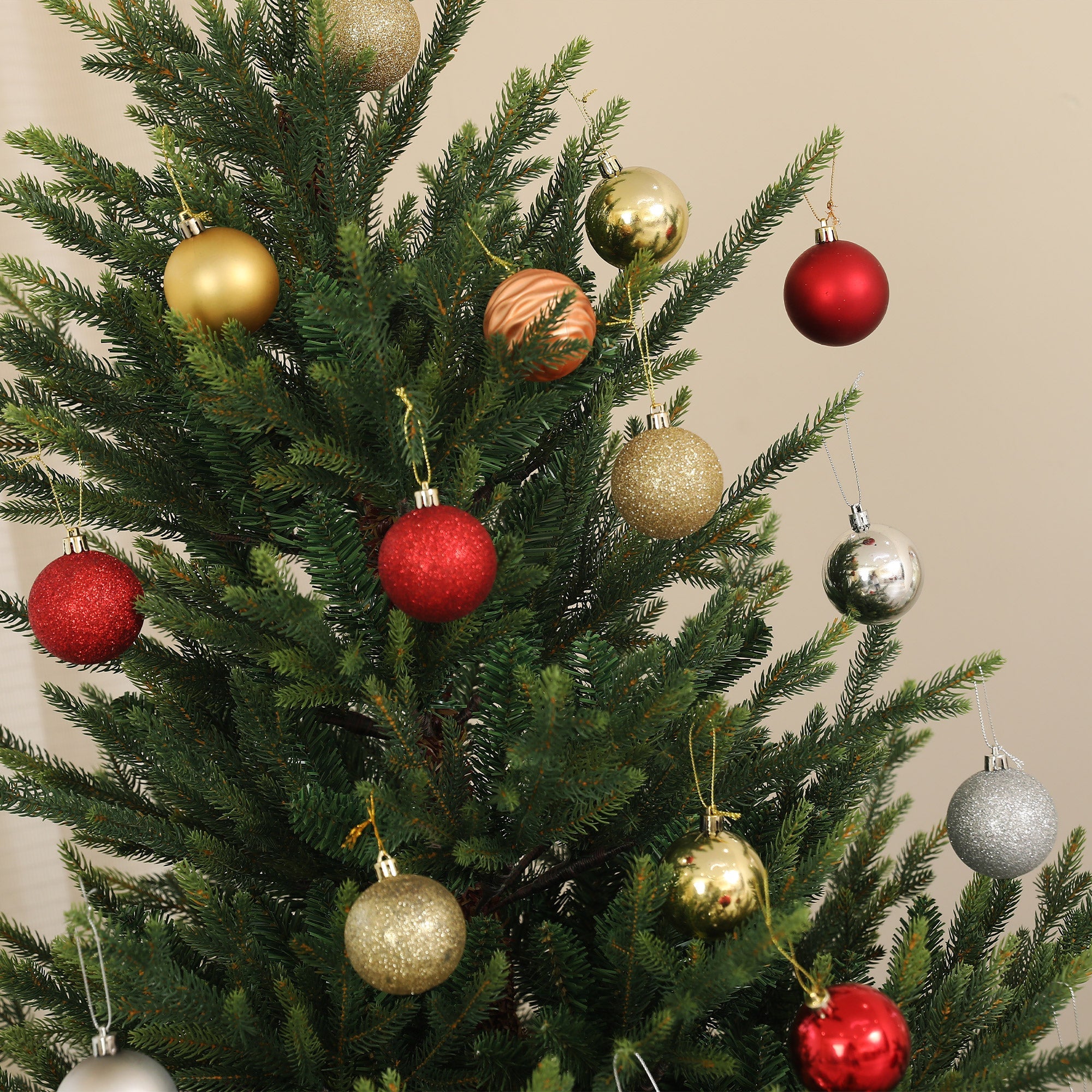 Artificial Christmas Tree, 180cm 1046 Tips Steel Stand, Green